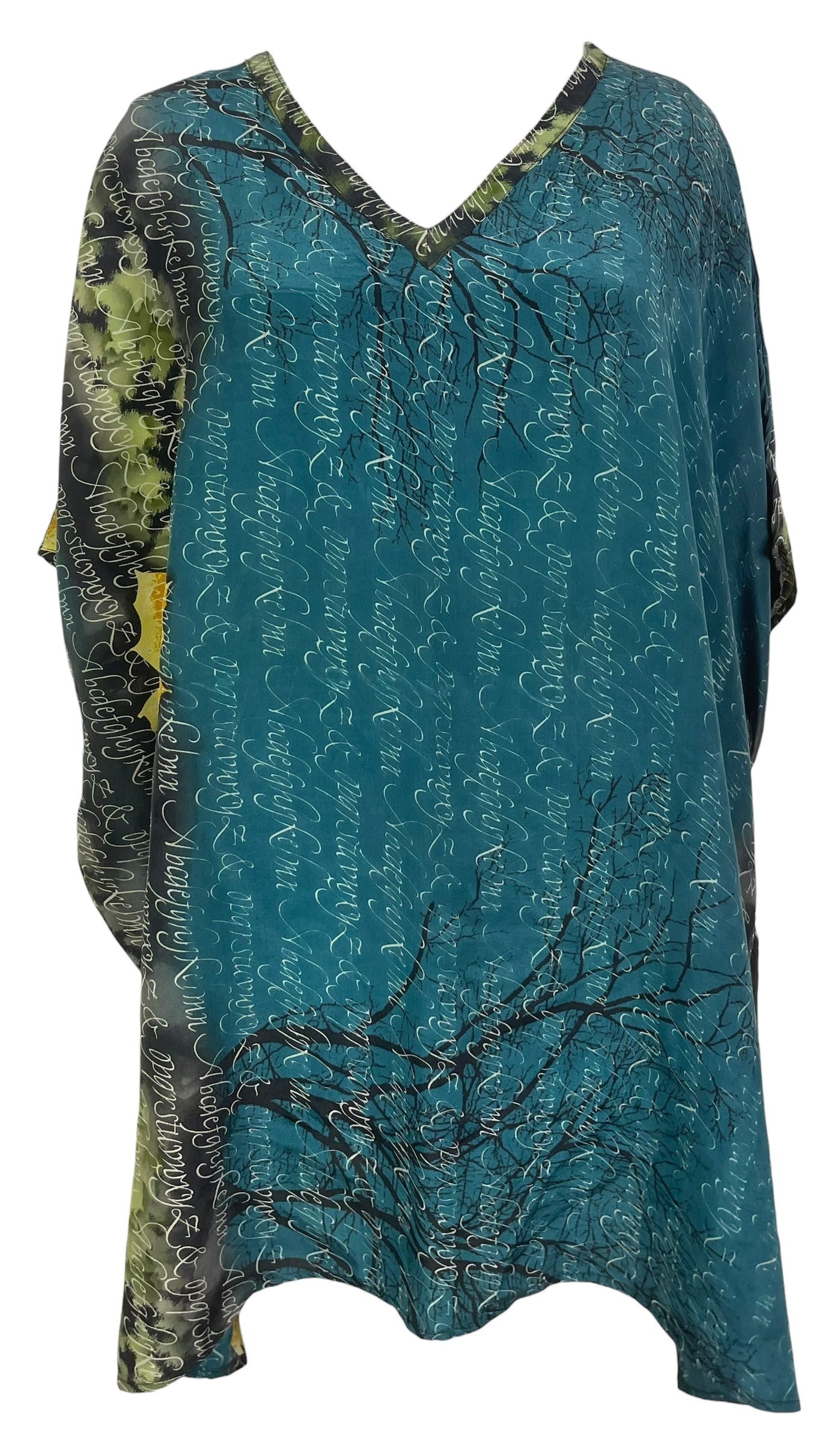 PREVIEW PRC7602 Wabi Sabi Pure Silk Short Kaftan Tunic With Slits