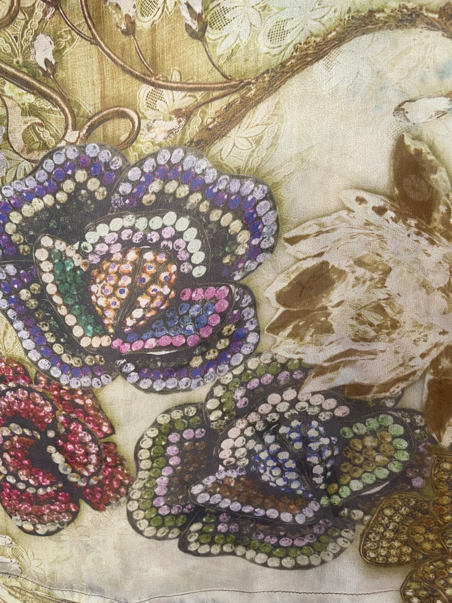 PRG8621 Sheer Wabi Sabi Pure Silk Hi Lo Top