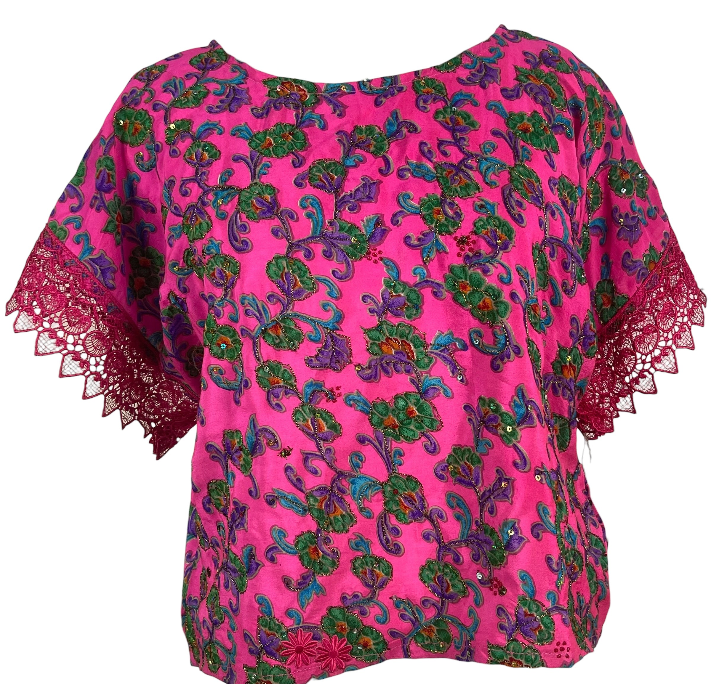 PREVIEW PRC6584 Avatar Pure Silk Boxy Top by MARCH2026 – Handmade ethical Boxy Top from sariKNOTsari using upcycled silk. Designed in Canada for travel and slow fashion, loved from Toronto to LA to Sydney.