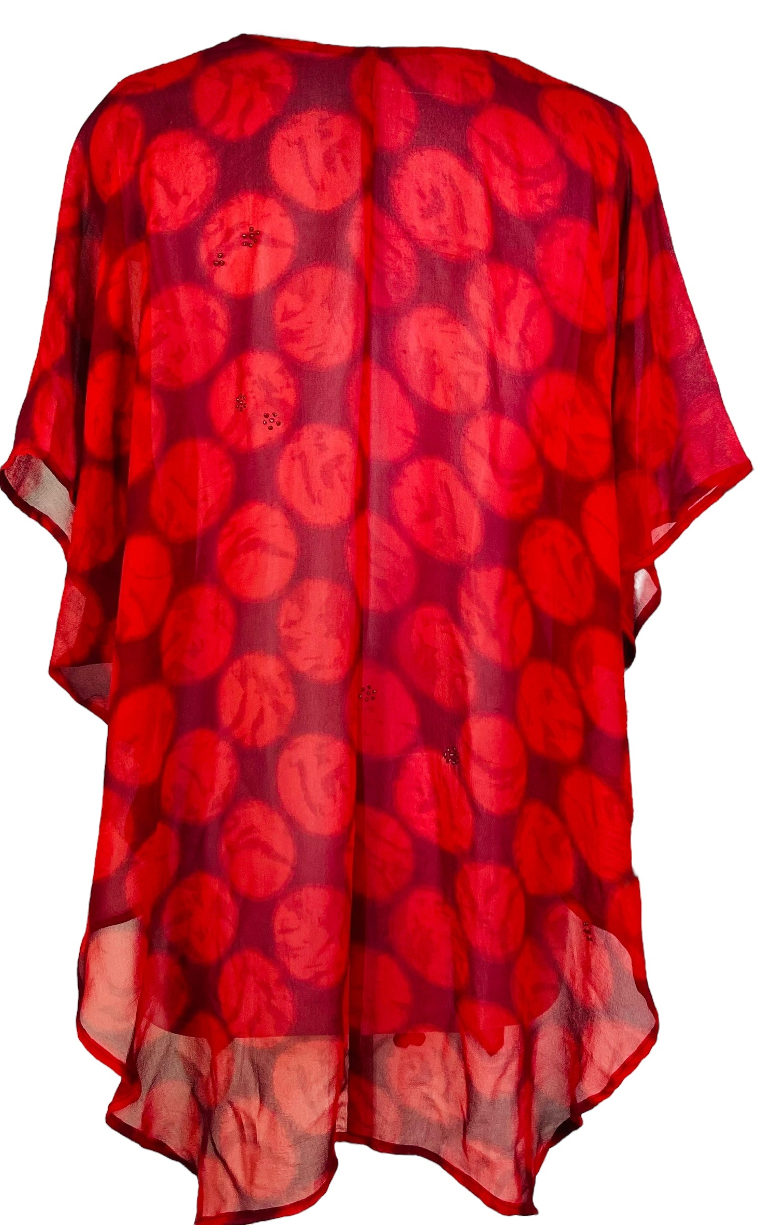 PRG7585 Sheer Avatar Pure Silk Waterfall Top