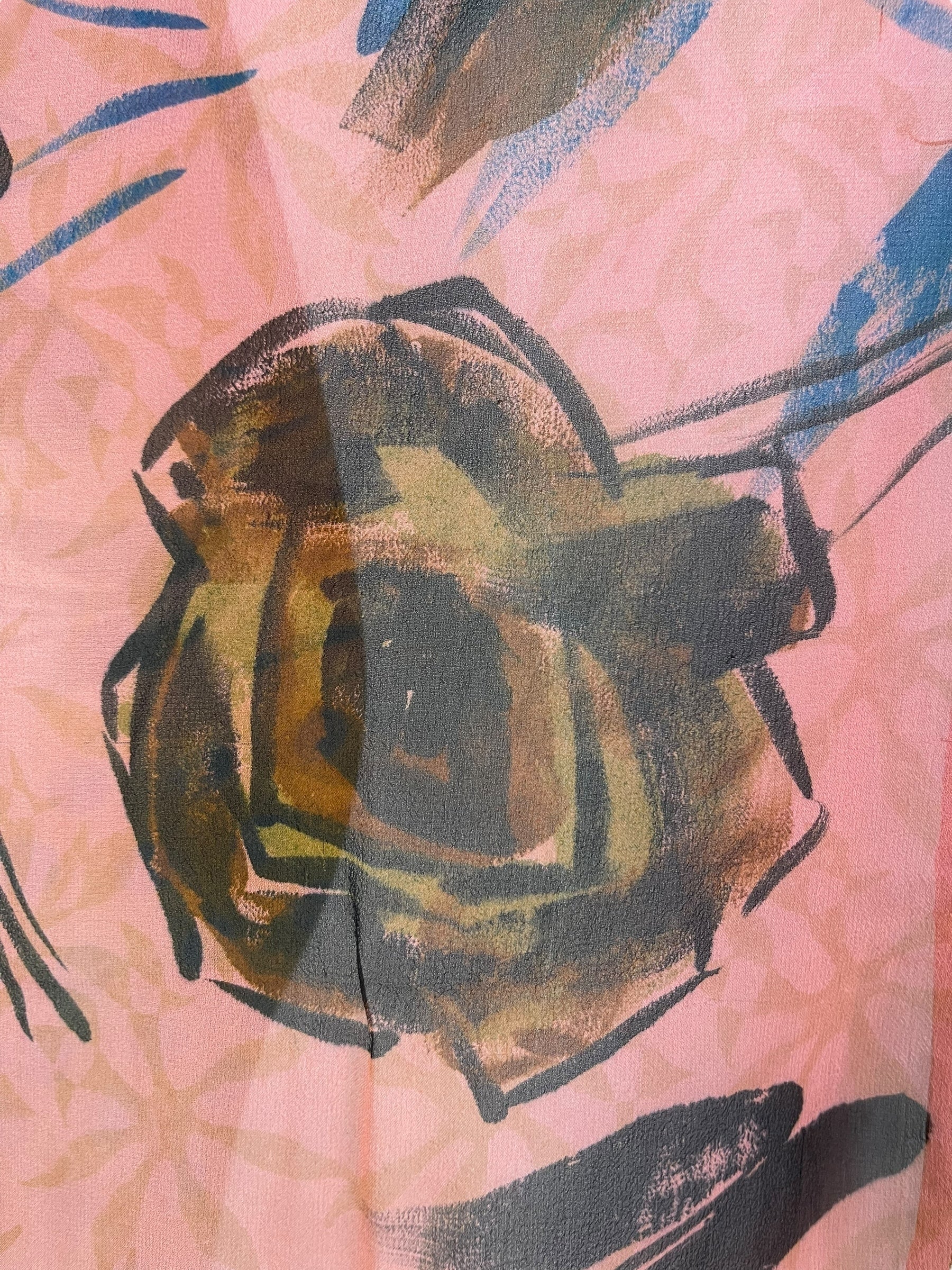 PRG7567 Sheer Avatar Pure Silk Waterfall Top