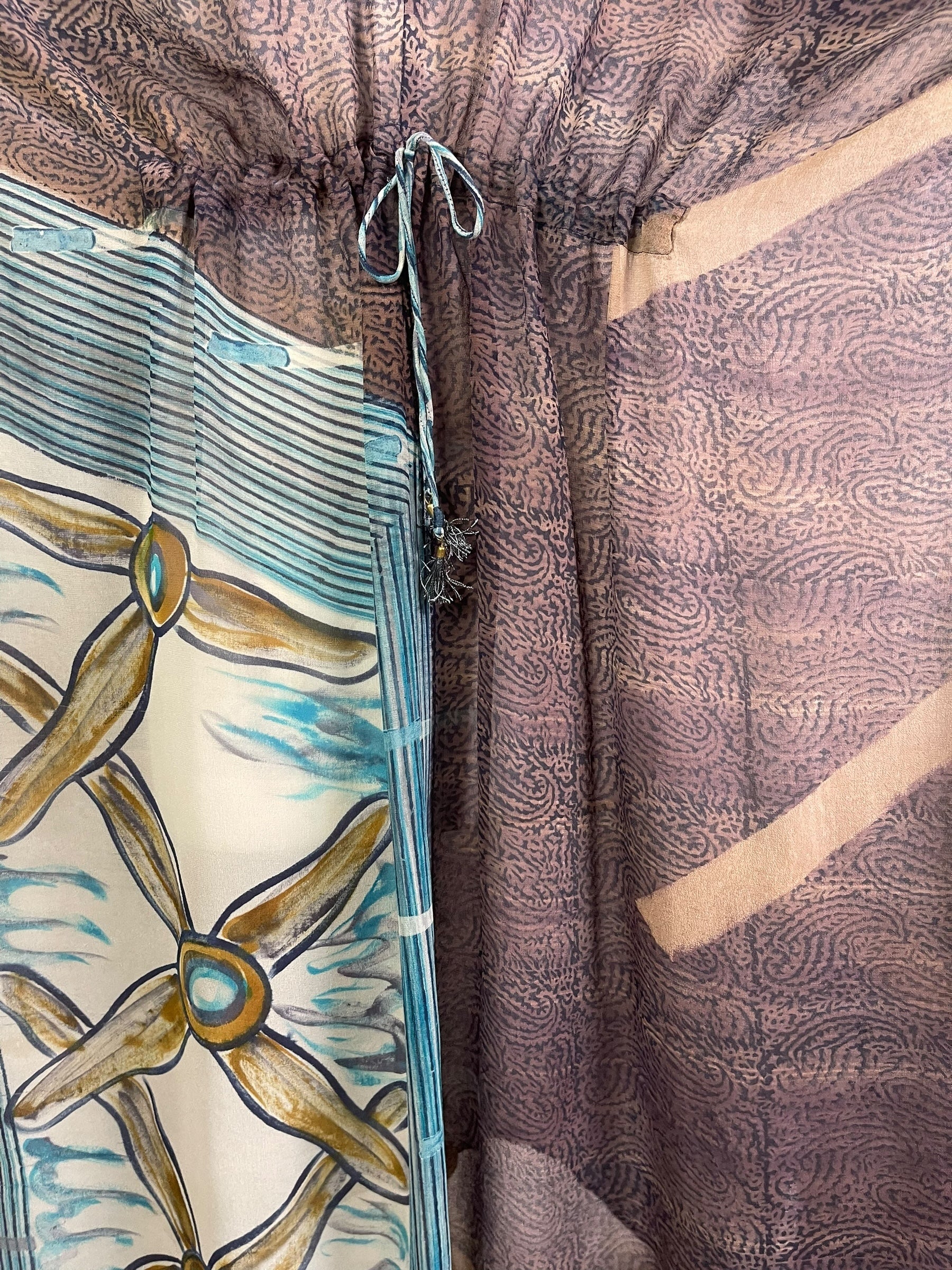 PRG8860 Sheer Wabi Sabi Pure Silk Maxi Kaftan by 15 FEBRUARY 2026 – Handmade ethical Maxi Kaftan from sariKNOTsari using upcycled silk. Designed in Canada for travel and slow fashion, loved from Toronto to LA to Sydney.