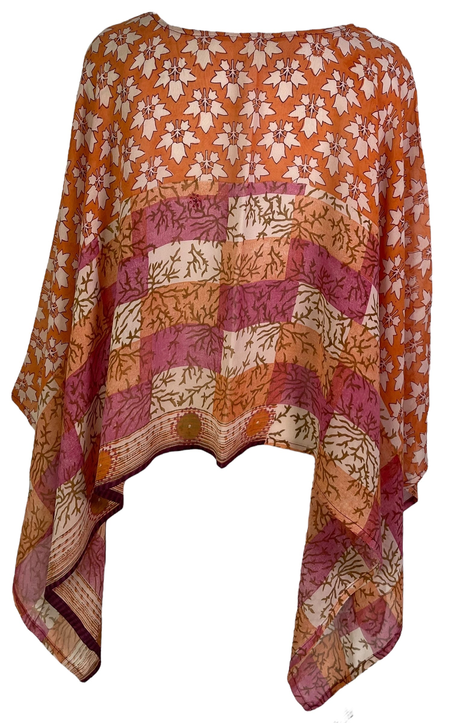 PRG7088 Sheer Avatar Pure Silk Capelet Poncho