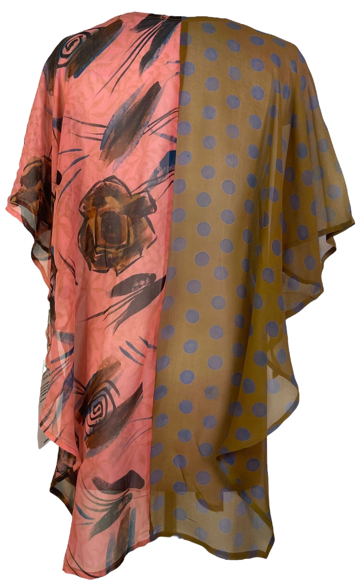 PRG7567 Sheer Avatar Pure Silk Waterfall Top