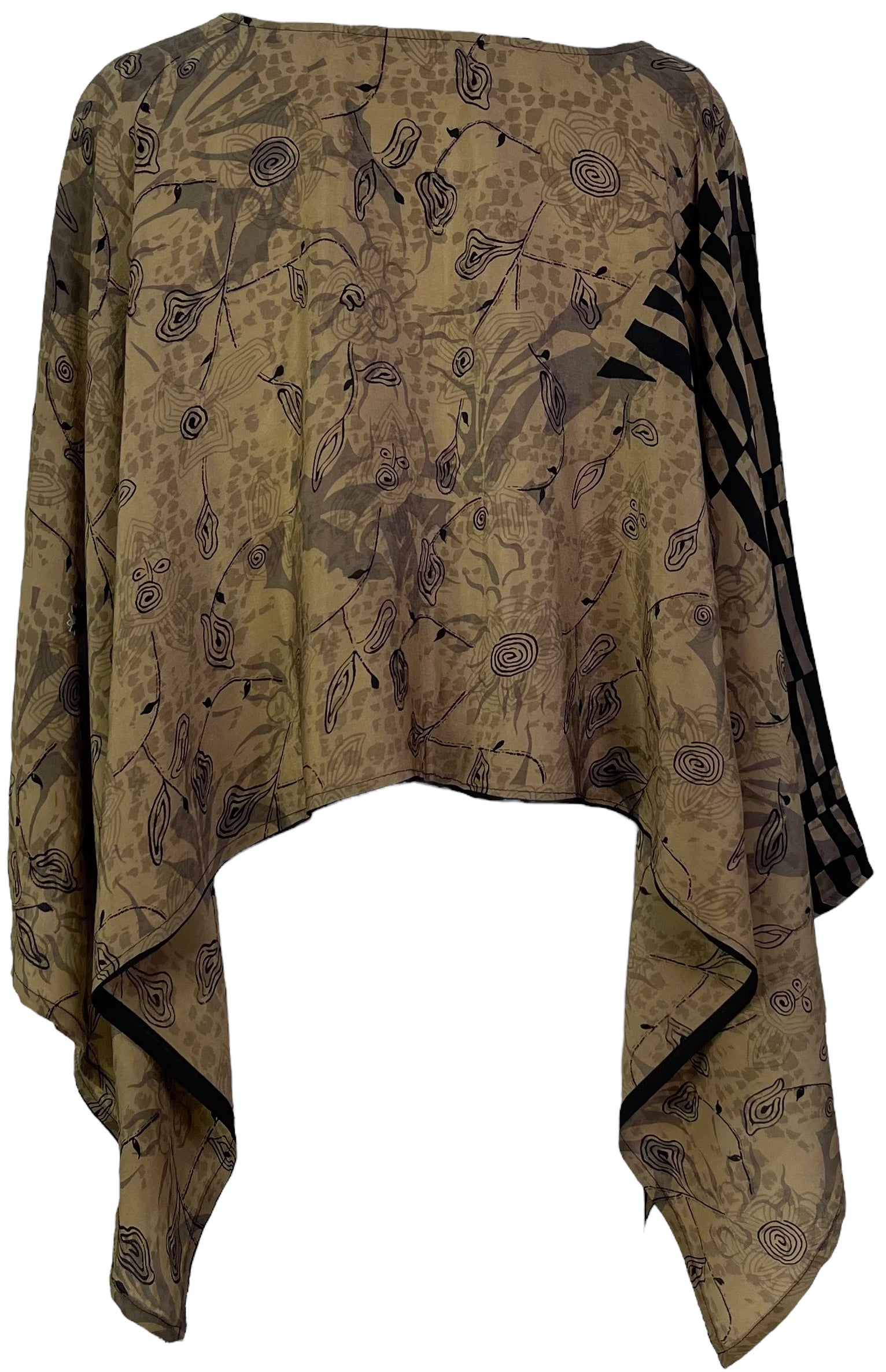 PRC7150 Avatar Pure Silk Capelet Poncho
