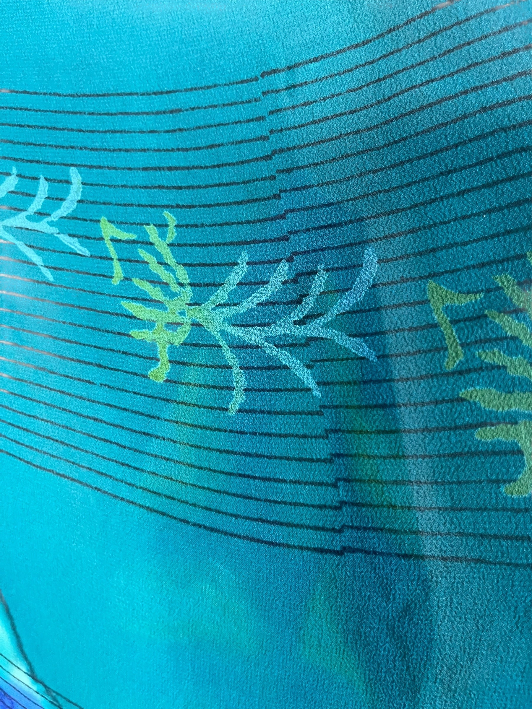 PRG7261 Sheer Avatar Pure Silk Waterfall Top