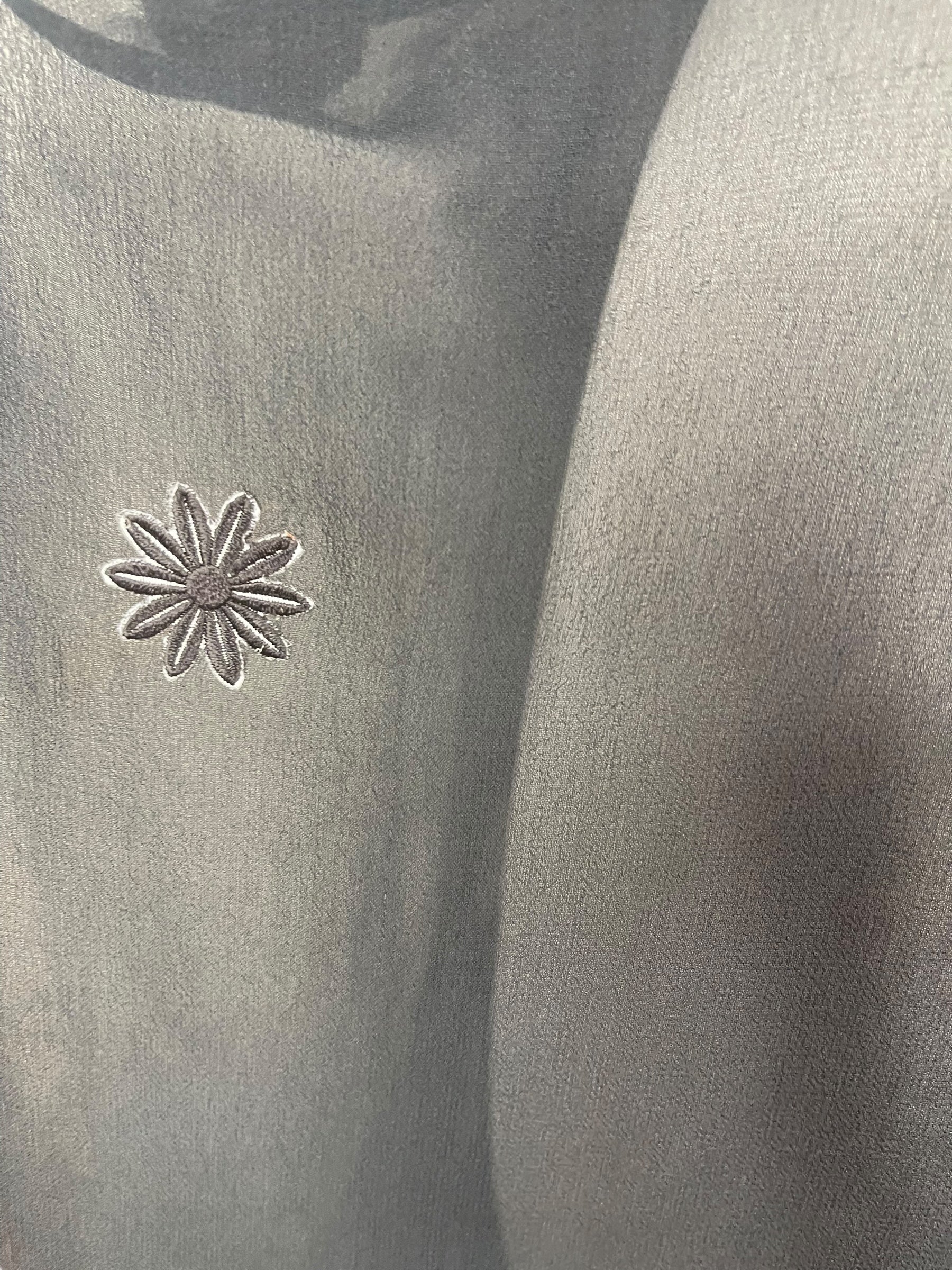 PRG7631 Sheer Avatar Long Pure Silk Kimono Sleeved Duster with Belt