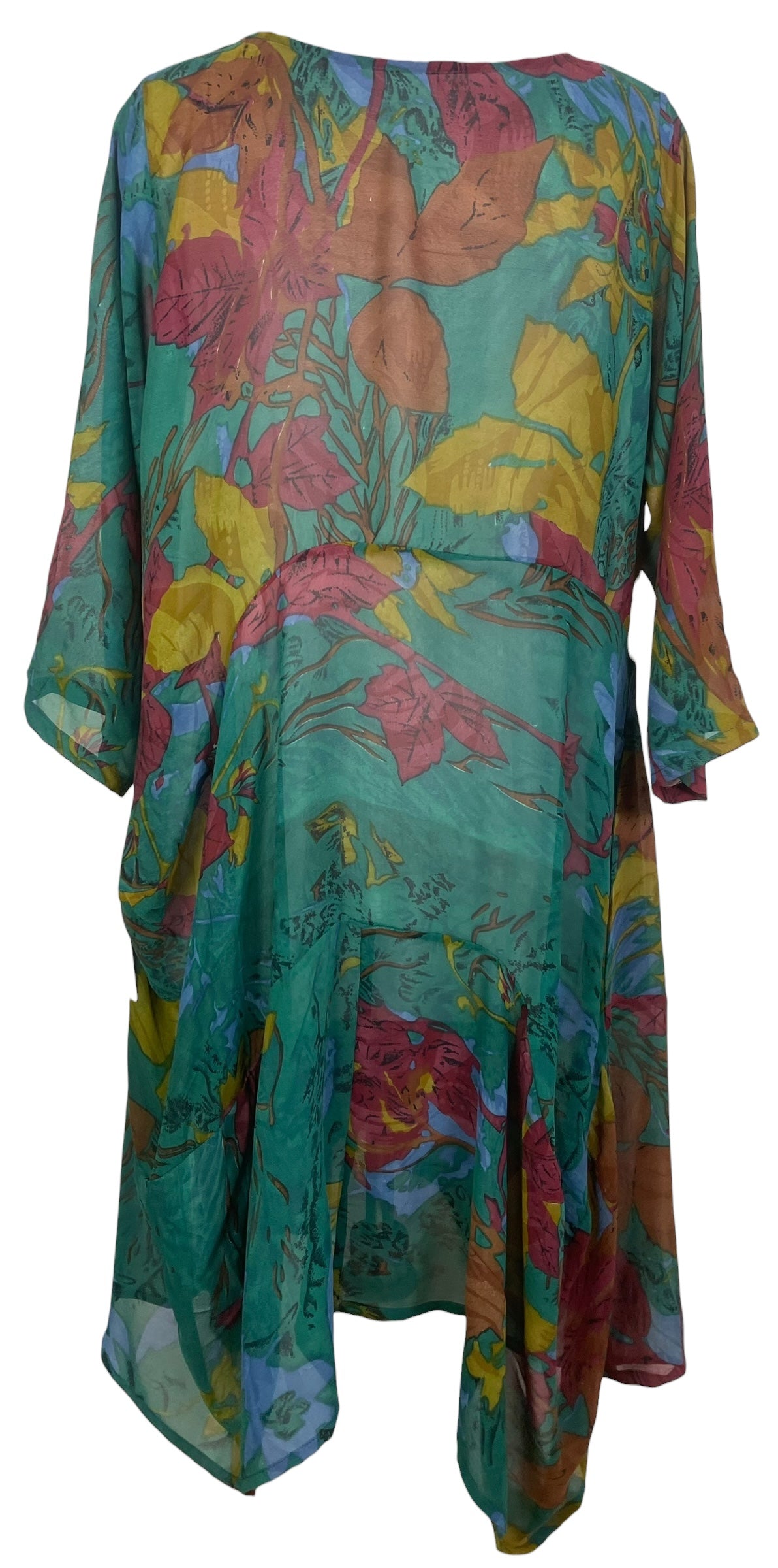 PREVIEW PRG8437 Sheer Wabi Sabi Sculptural Silk Long Tunic Dress