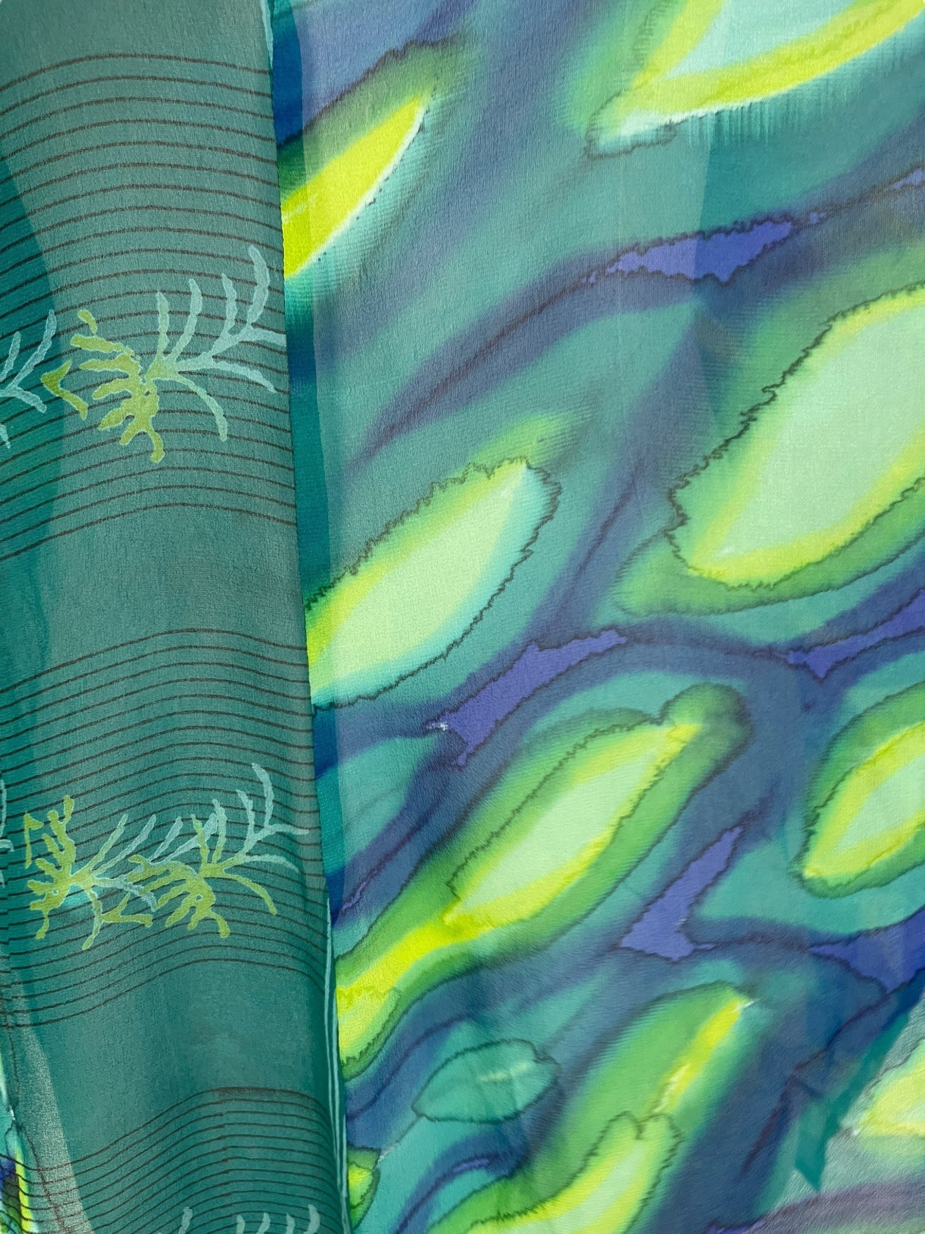 PRG7261 Sheer Avatar Pure Silk Waterfall Top