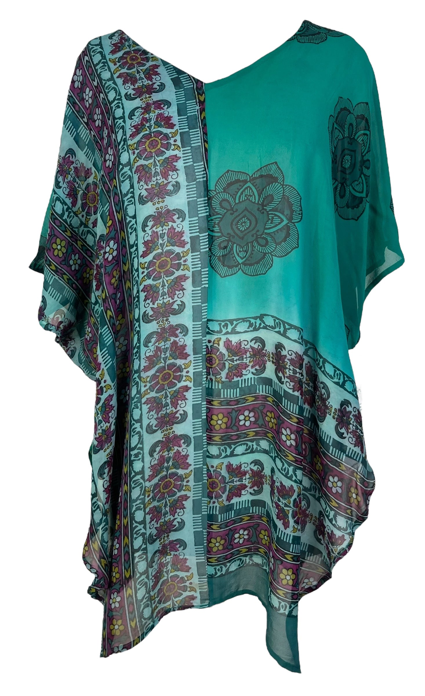 PRG7038 Sheer Wabi Sabi Pure Silk Waterfall Top