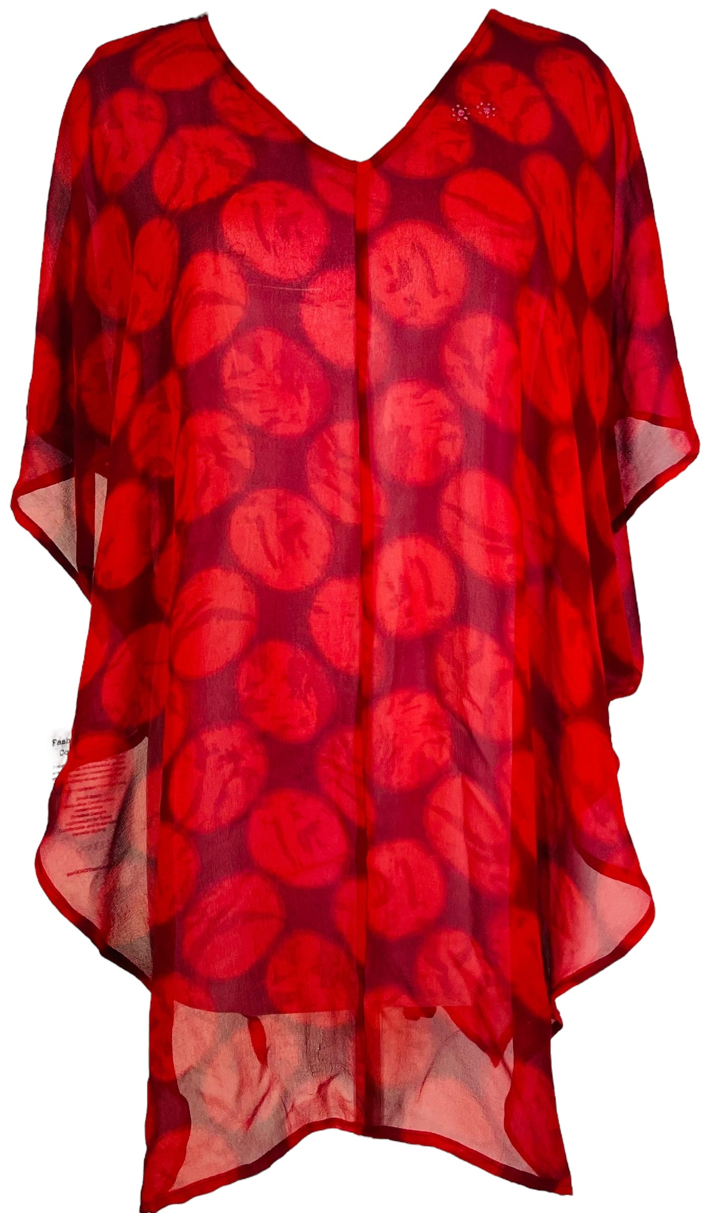 PRG7585 Sheer Avatar Pure Silk Waterfall Top