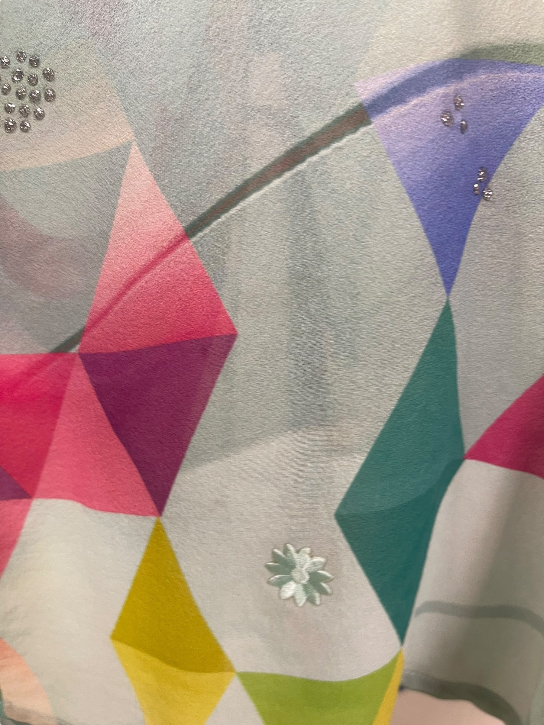 PRG7833 Sheer Avatar Pure Silk Sculptural Long Tunic Dress