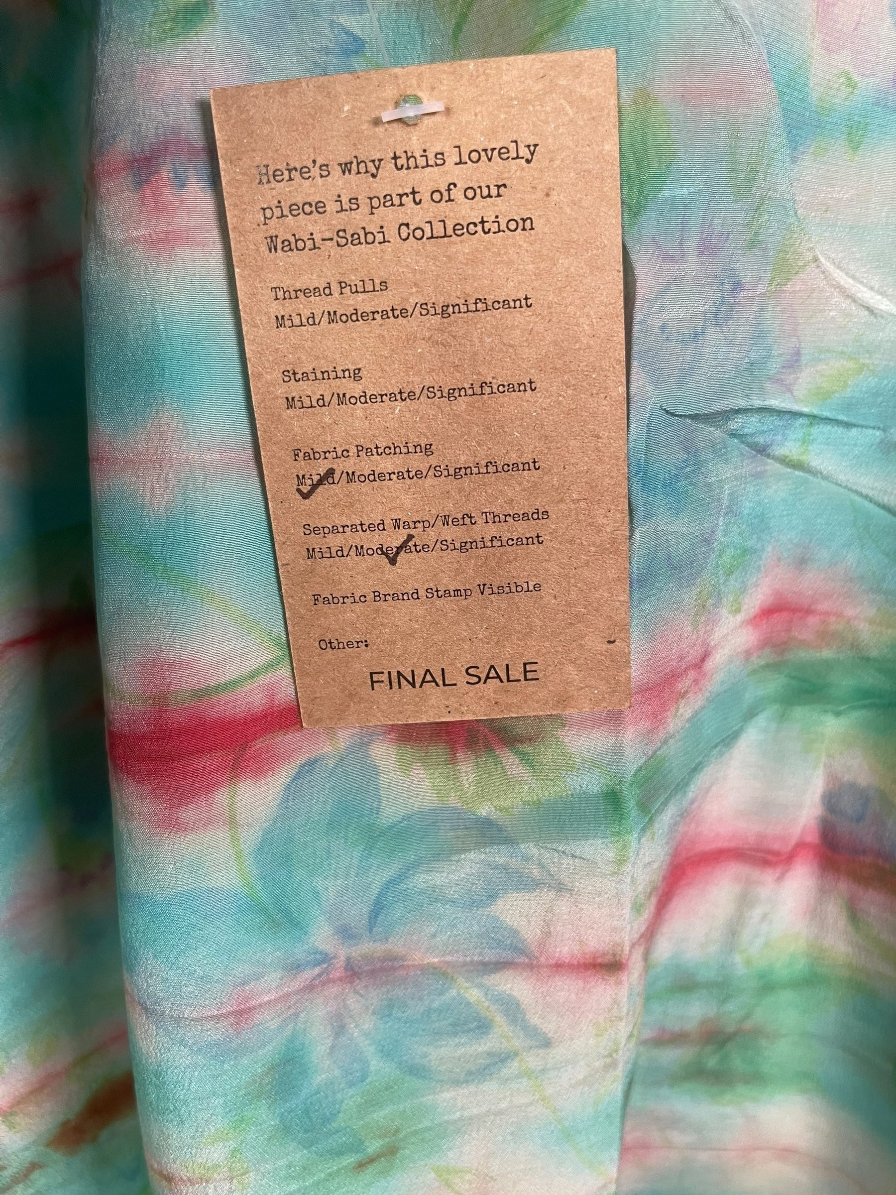 PRC8465 Wabi Sabi Pure Silk Long Tunic with Side Ties