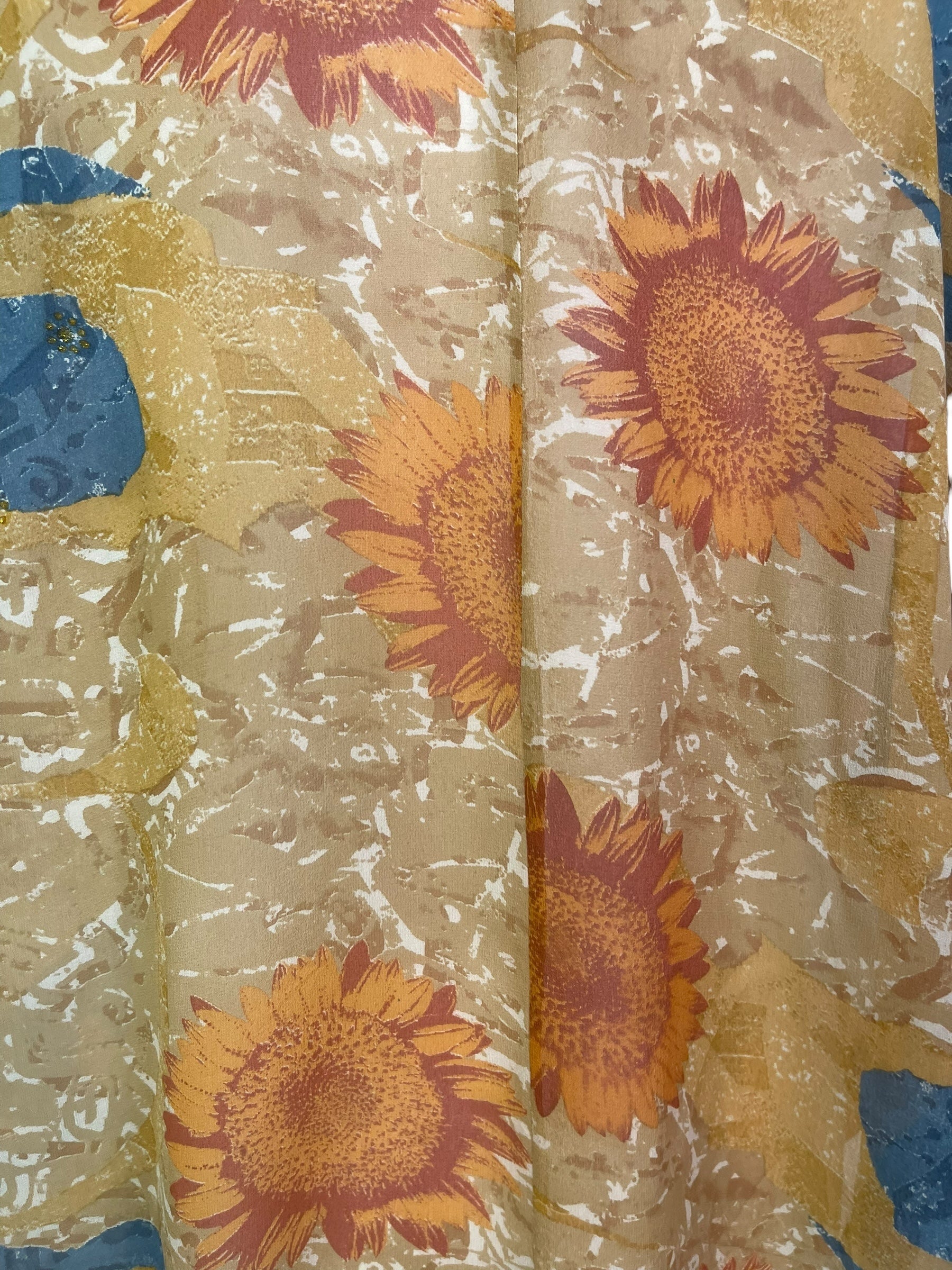 PREVIEW PRG8603 Sheer Avatar Pure Silk Waterfall Top by FEBRUARY2026 – Handmade ethical Waterfall Top from sariKNOTsari using upcycled silk. Designed in Canada for travel and slow fashion, loved from Toronto to LA to Sydney.