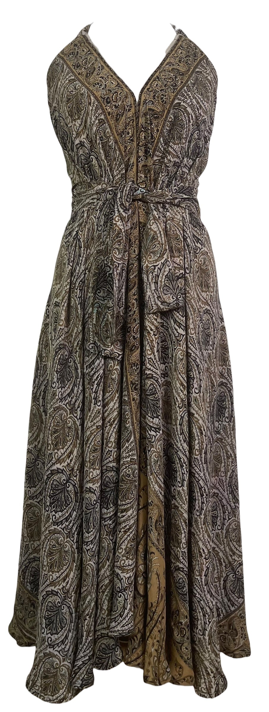 PRC8834 Wabi Sabi Pure Silk Maxi Dress with Belt by 15 FEBRUARY 2026 – Handmade ethical Maxi Dress from sariKNOTsari using upcycled silk. Designed in Canada for travel and slow fashion, loved from Toronto to LA to Sydney.