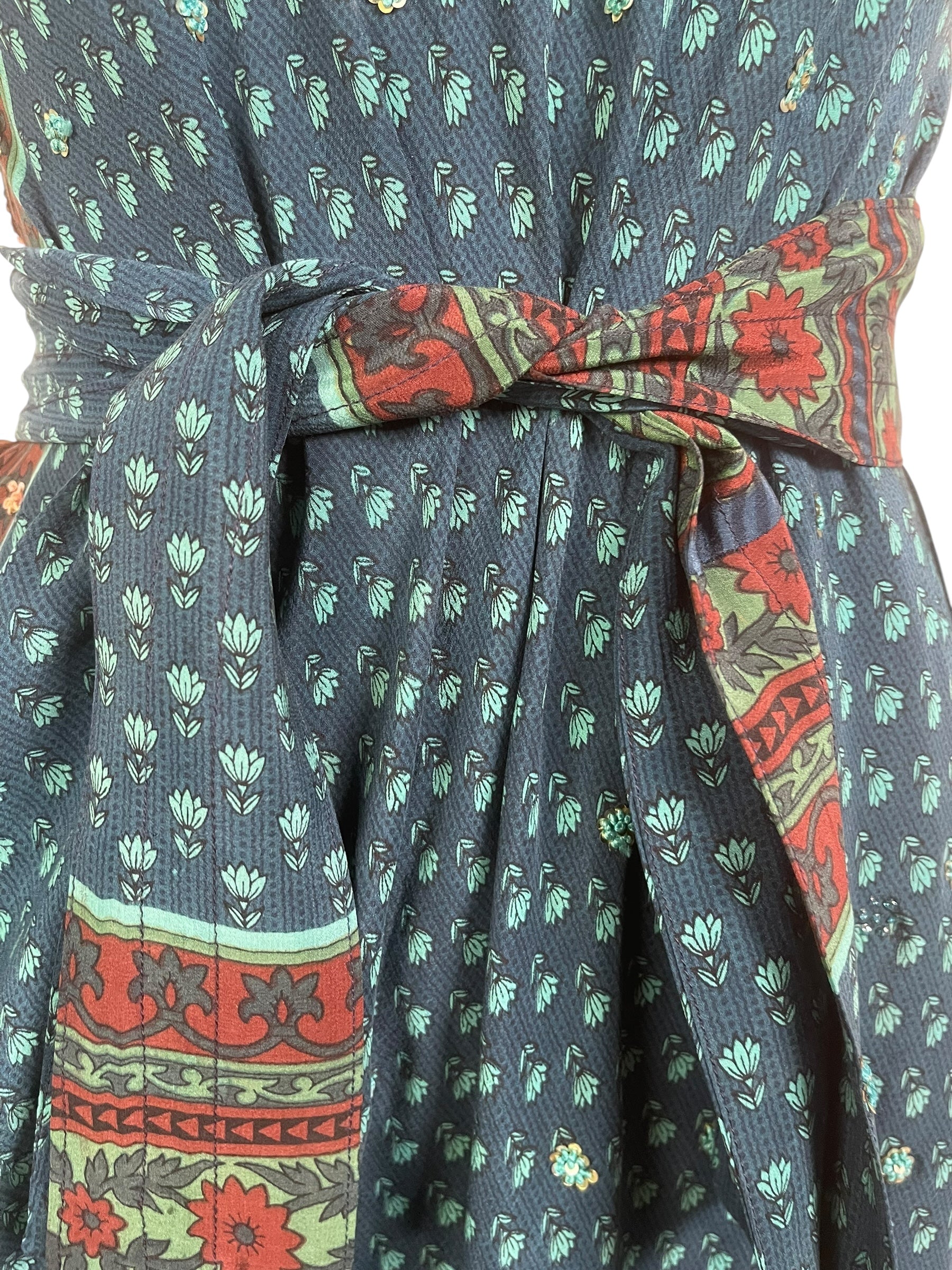 PRC8823 Avatar Pure Silk Maxi Dress with Belt