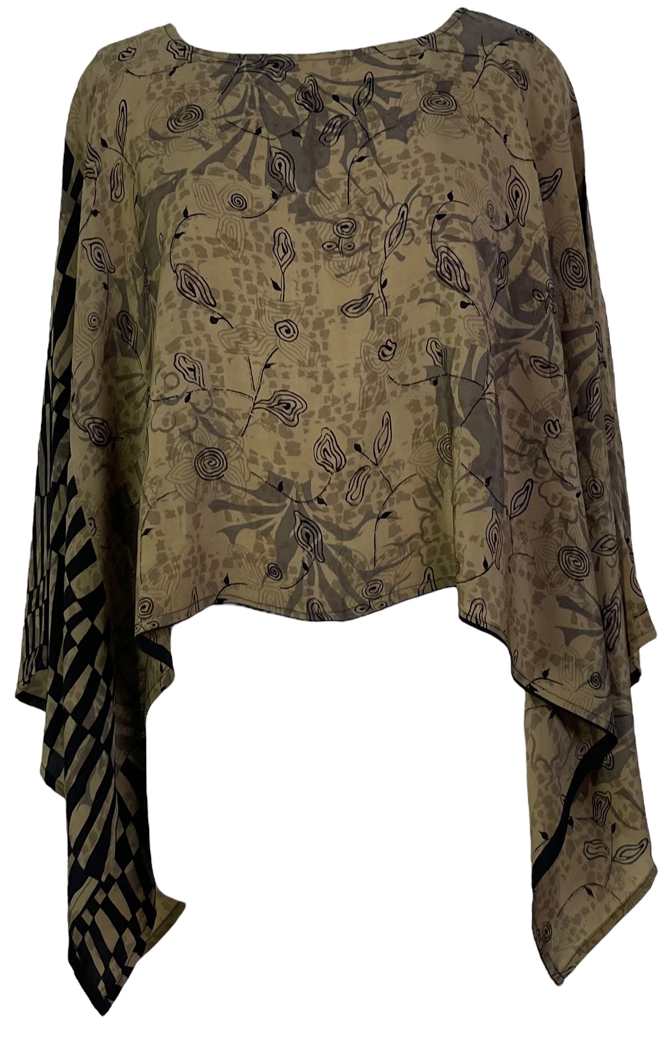 PRC7150 Avatar Pure Silk Capelet Poncho