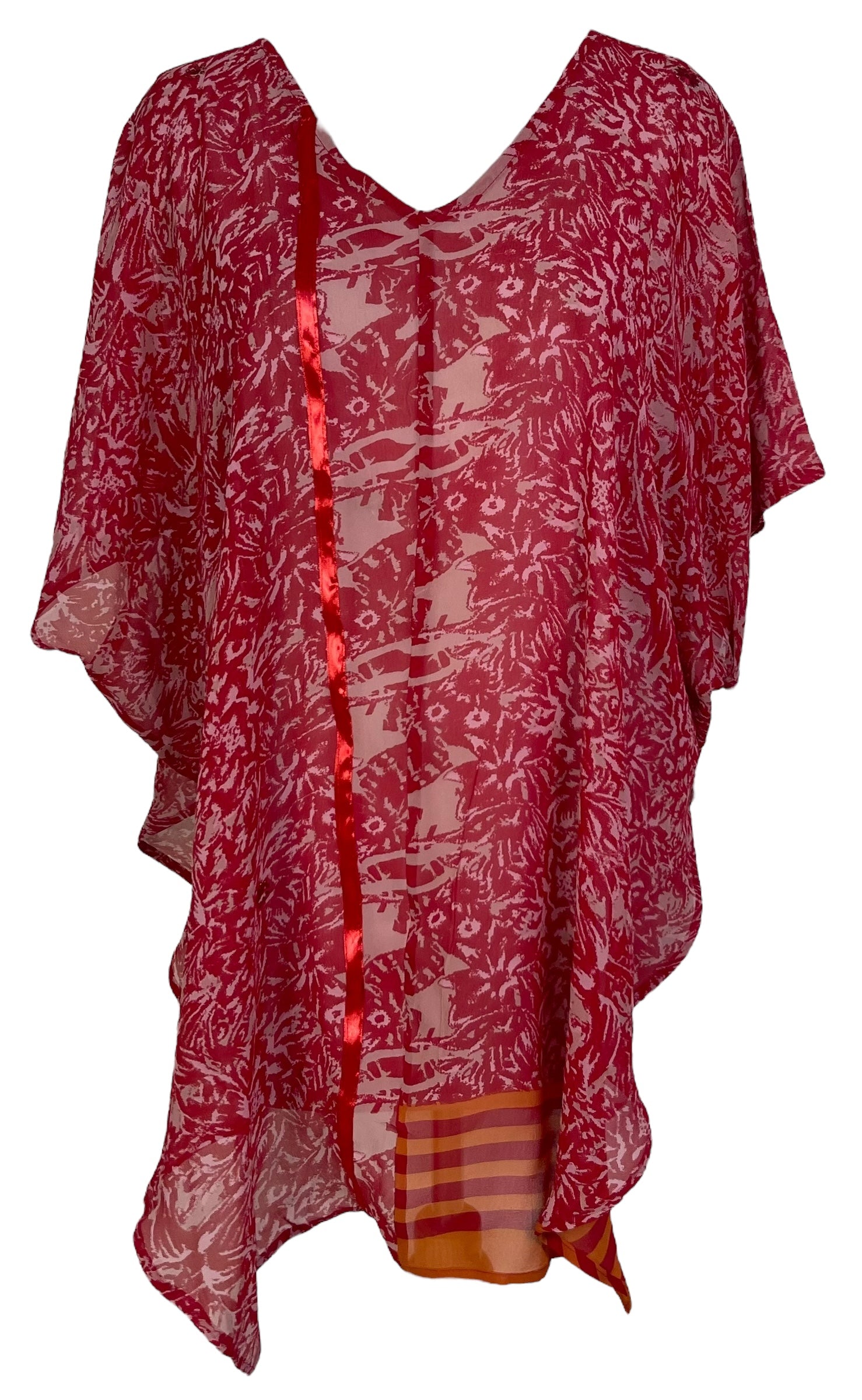 PRG7039 Sheer Wabi Sabi Pure Silk Waterfall Top