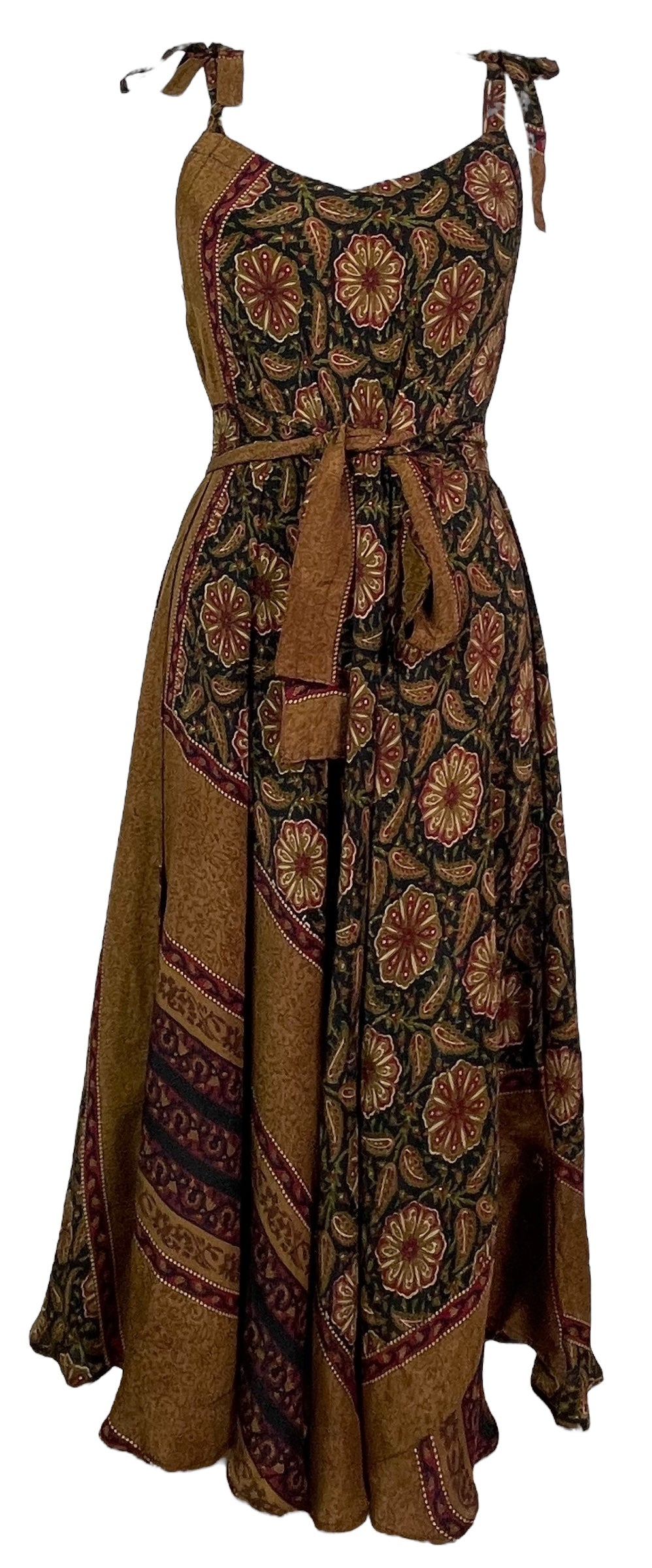 PRC7668 Avatar Pure Silk Maxi Dress with Belt