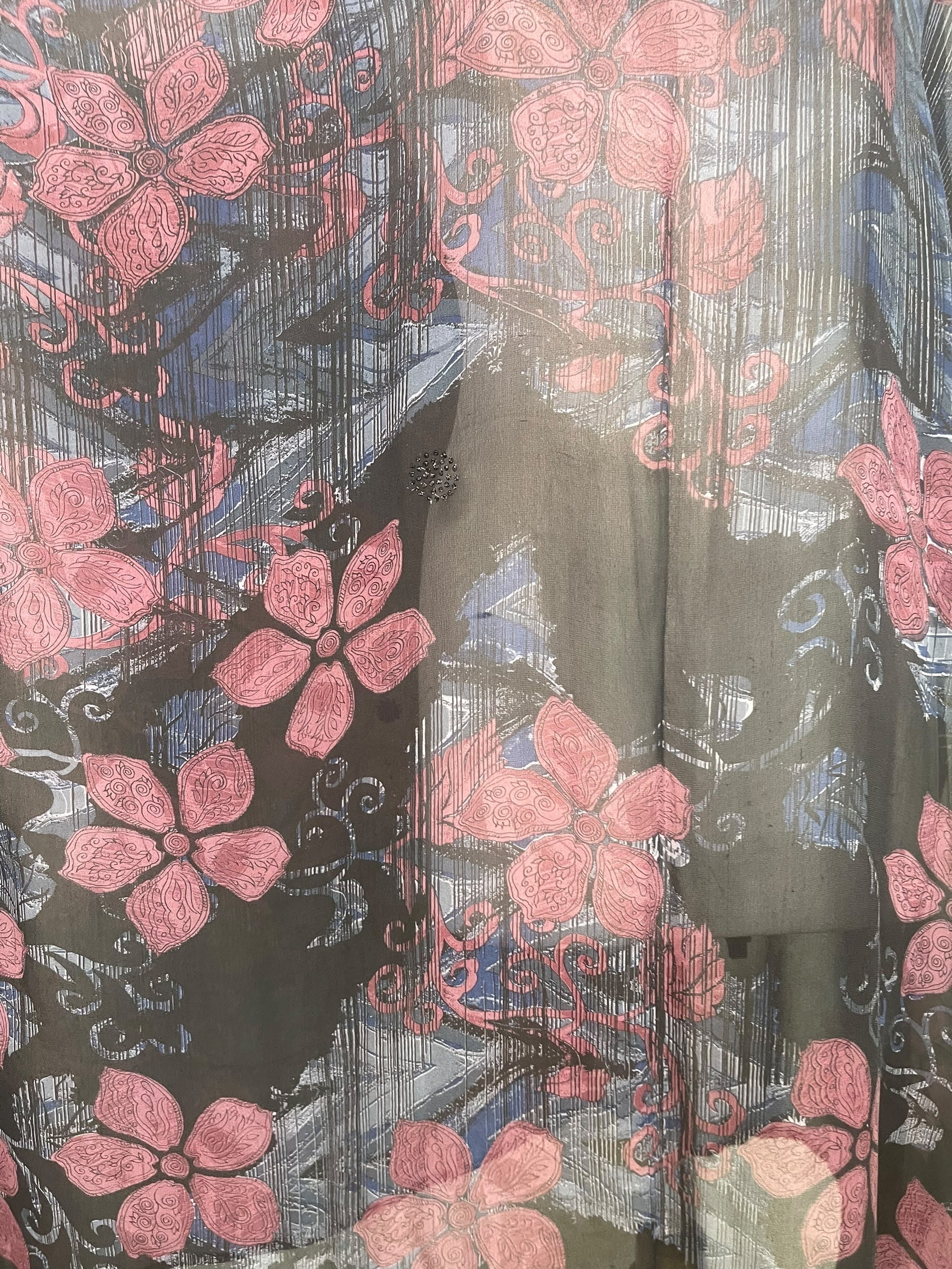 PREVIEW PRG8572 Sheer Avatar Pure Silk Midi Length Kaftan by MARCH2026 – Handmade ethical Midi Length Kaftan from sariKNOTsari using upcycled silk. Designed in Canada for travel and slow fashion, loved from Toronto to LA to Sydney. Featuring Zsiska, Bryn Walker and Artisan Leather coats by Rejean Pepin, Pepin designs