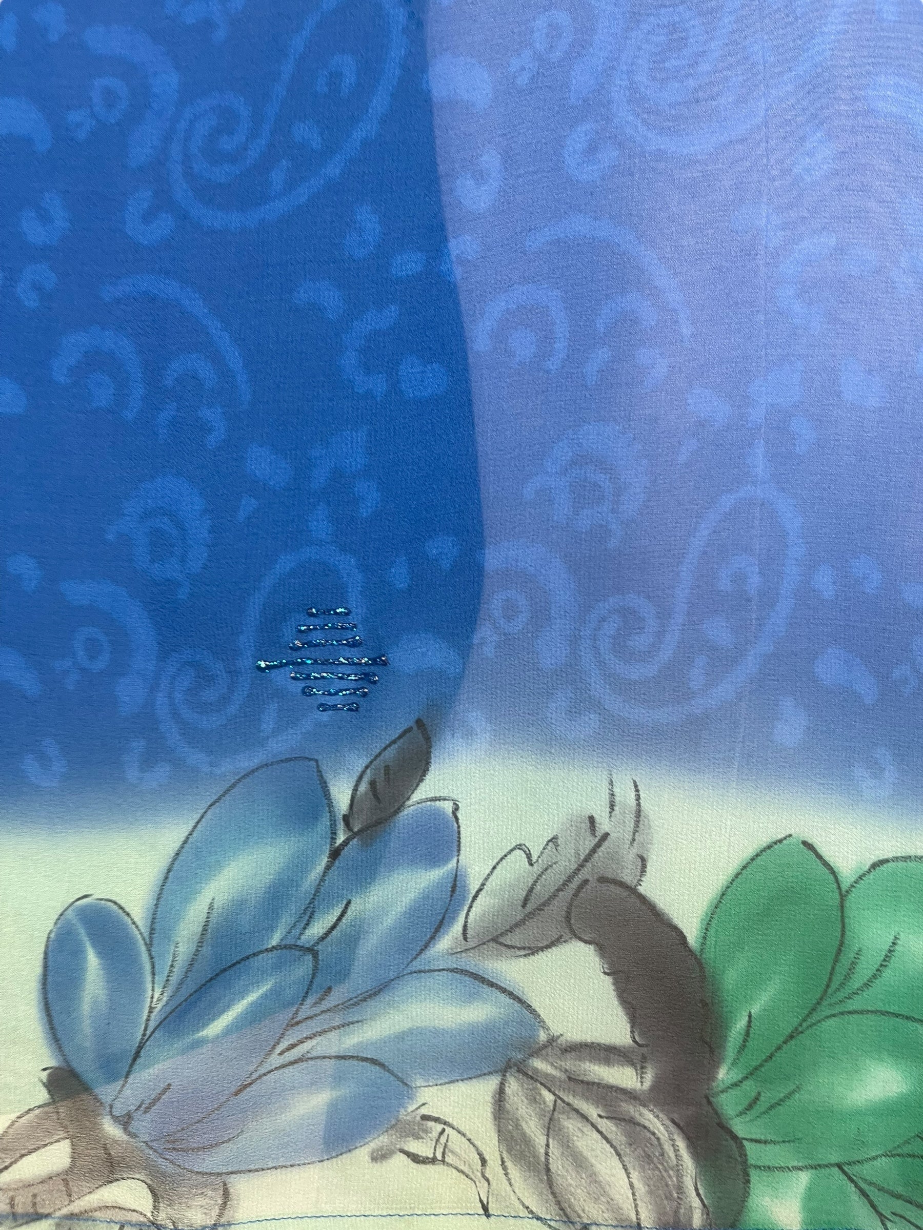 PRG7578 Sheer Avatar Pure Silk Kimono-Sleeved Top by sariKNOTsari – Handmade ethical Kimono Top from sariKNOTsari using upcycled silk. Designed in Canada for travel and slow fashion, loved from Toronto to LA to Sydney.