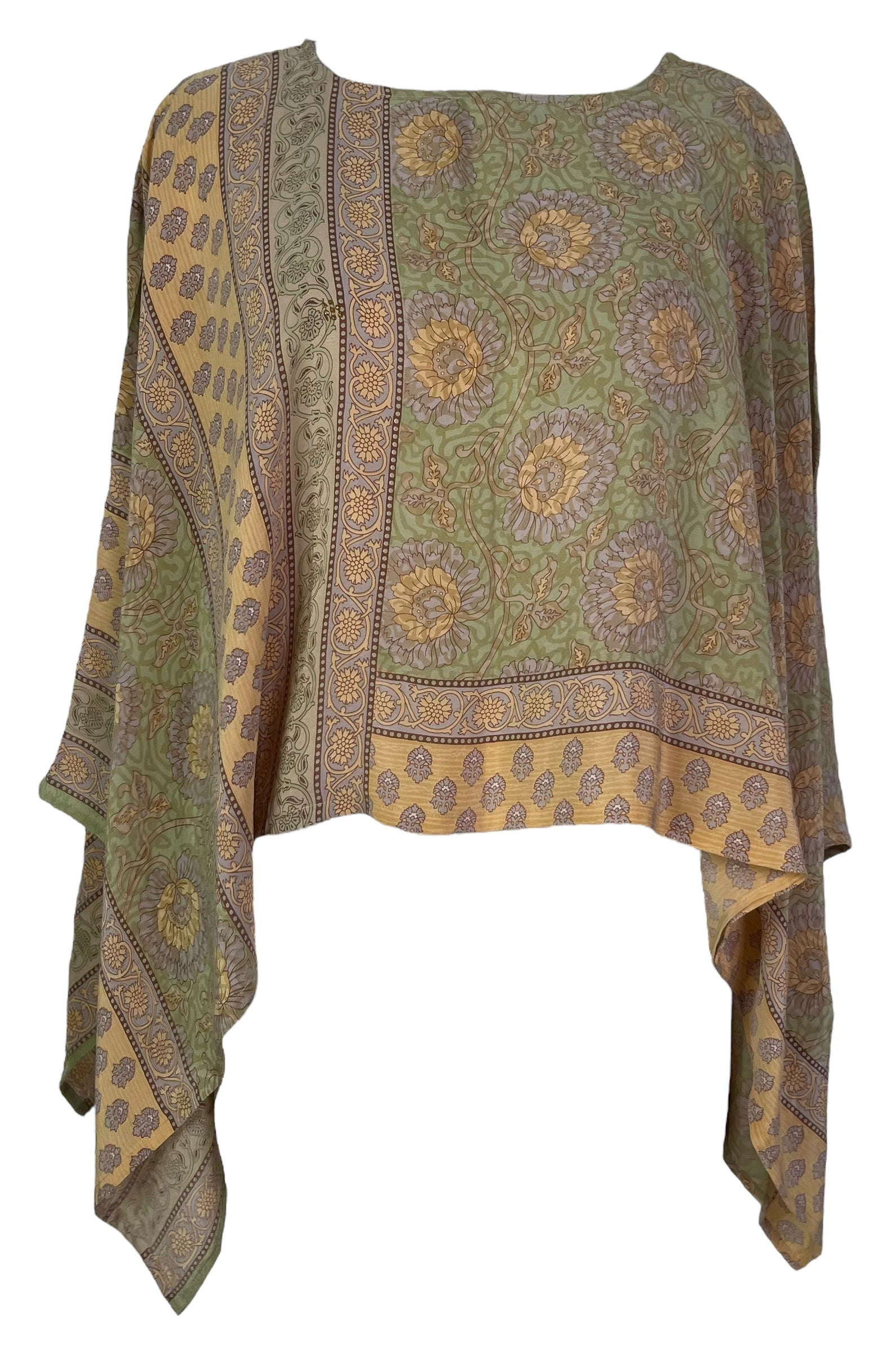 PRC7852 Avatar Pure Silk Capelet Poncho