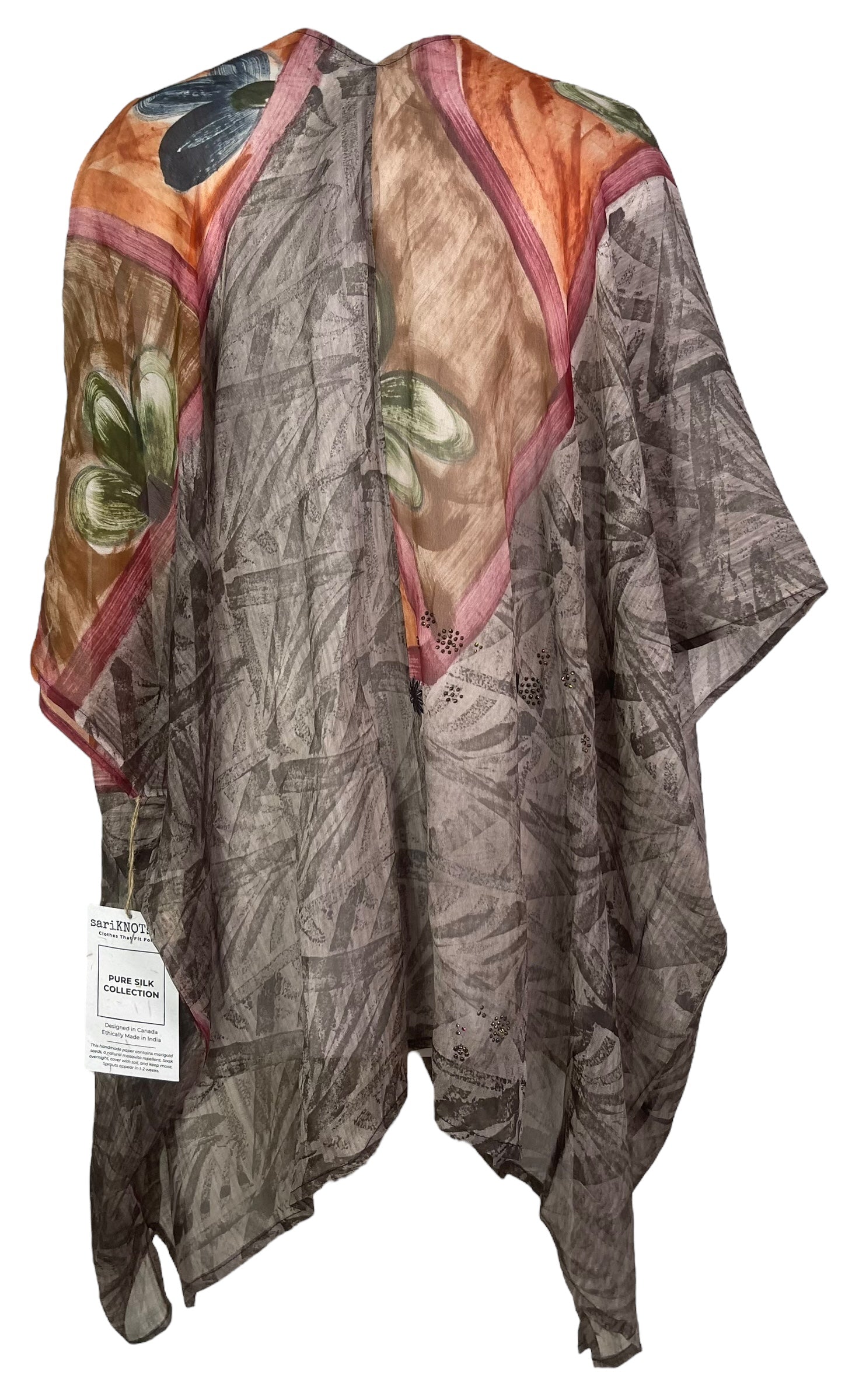 PRG8129 Sheer Avatar Pure Silk Cardigan