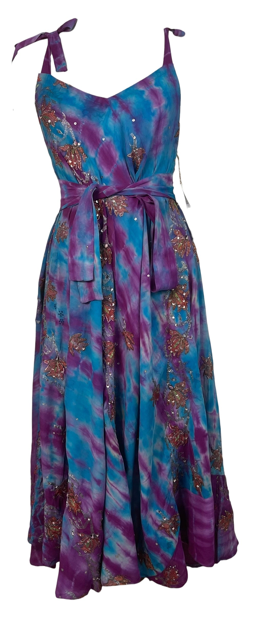 PROBLEM PREVIEW PRC8640 Avatar Pure Silk Maxi Dress with Belt by MARCH2026 – Handmade ethical Maxi Dress from sariKNOTsari using upcycled silk. Designed in Canada for travel and slow fashion, loved from Toronto to LA to Sydney. Featuring Zsiska, Bryn Walker and Artisan Leather coats by Rejean Pepin, Pepin designs