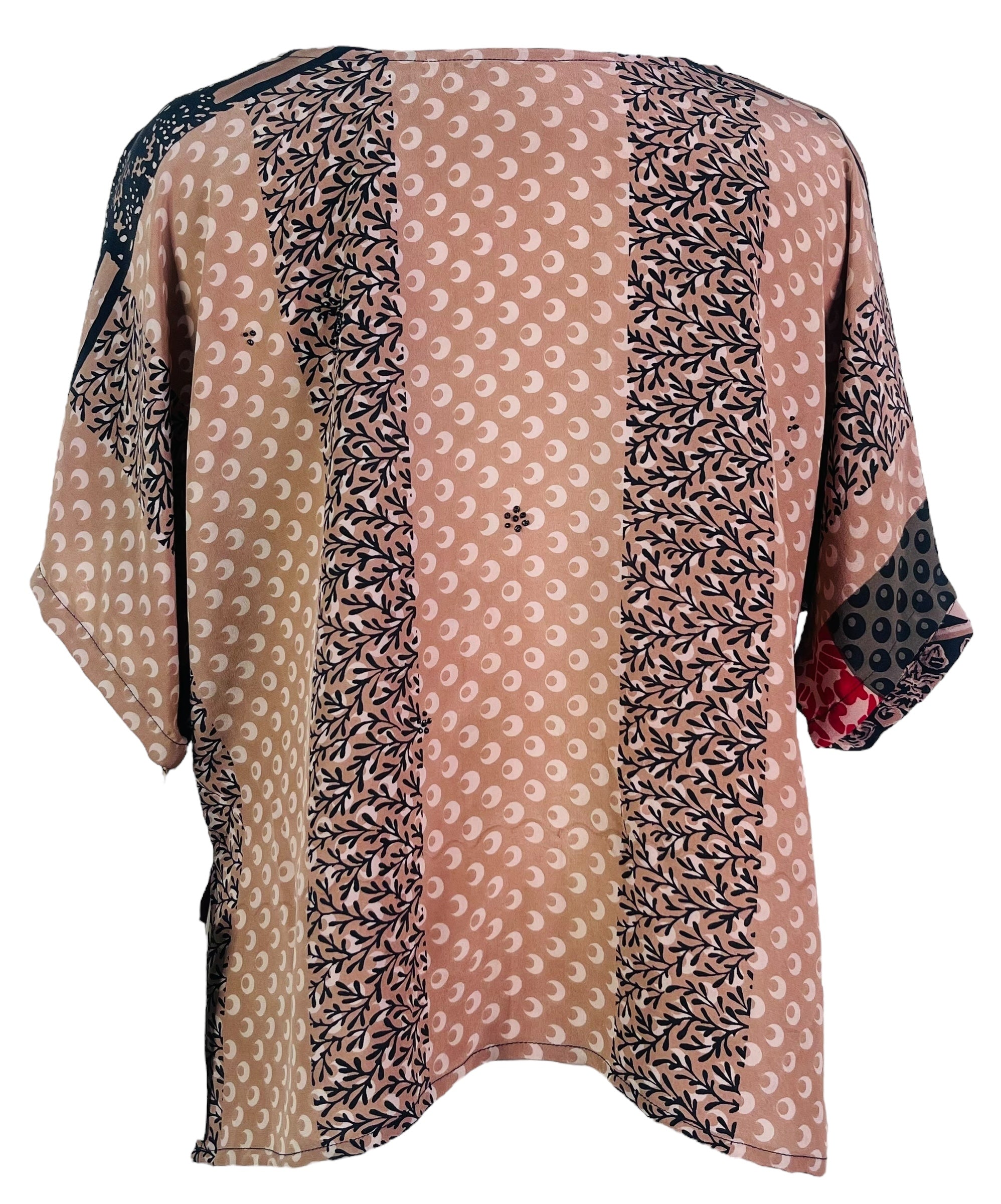 PRC6872 Wabi Sabi Pure Silk Side Slit Top