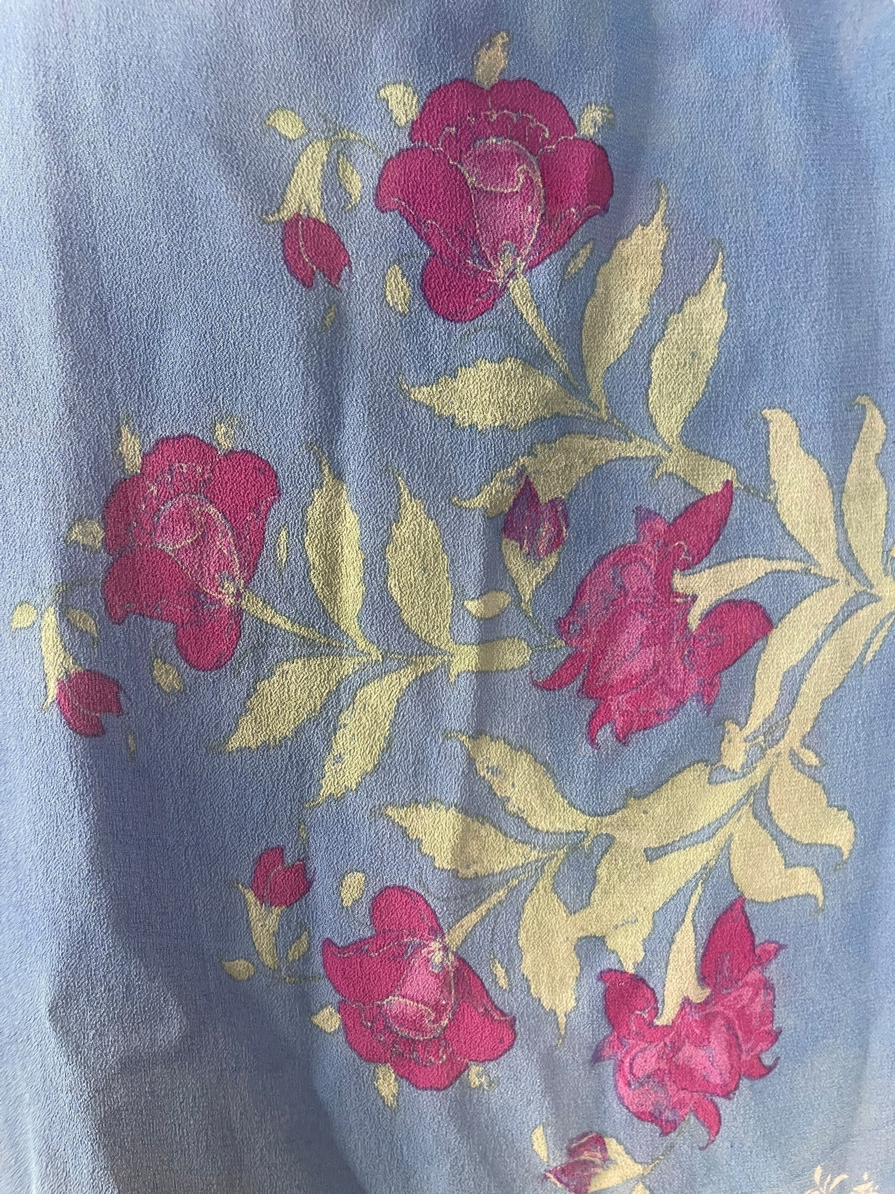 PRG7857 Sheer Wabi Sabi Pure Silk Short Kaftan Tunic With Slits