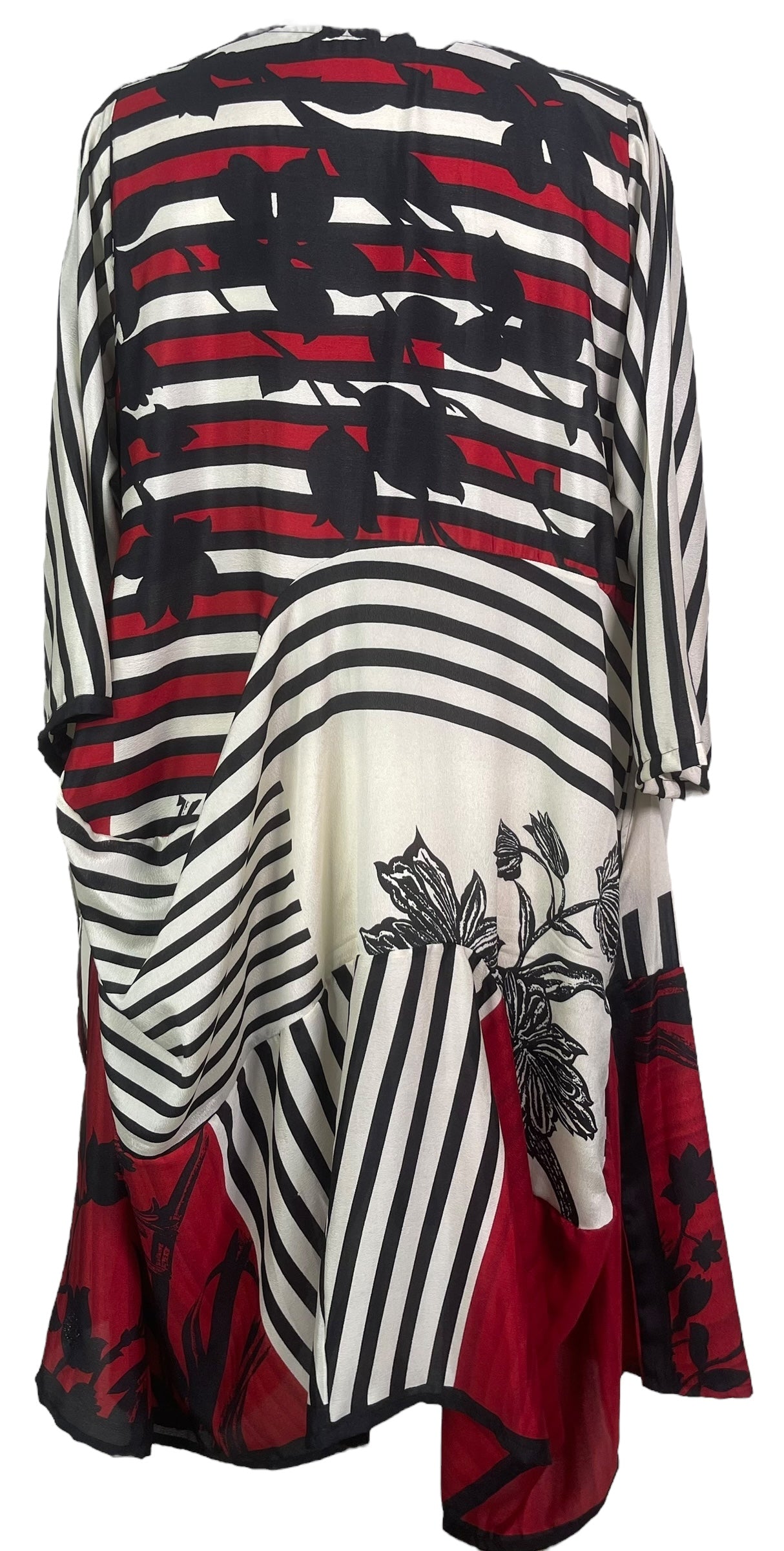 PRC7979 Avatar Pure Silk Sculptural Long Tunic Dress