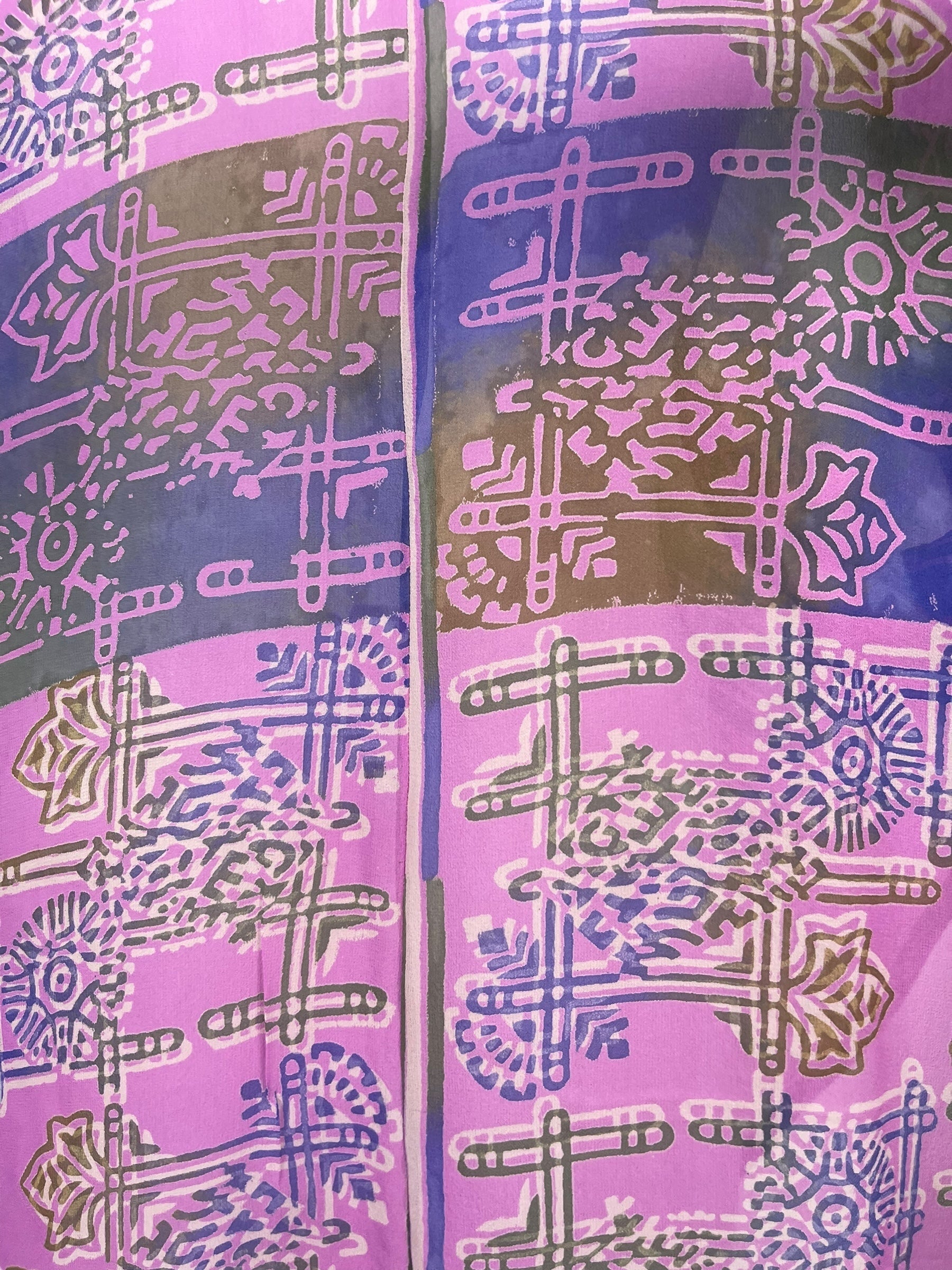 PRG8126 Sheer Avatar Pure Silk Waterfall Top