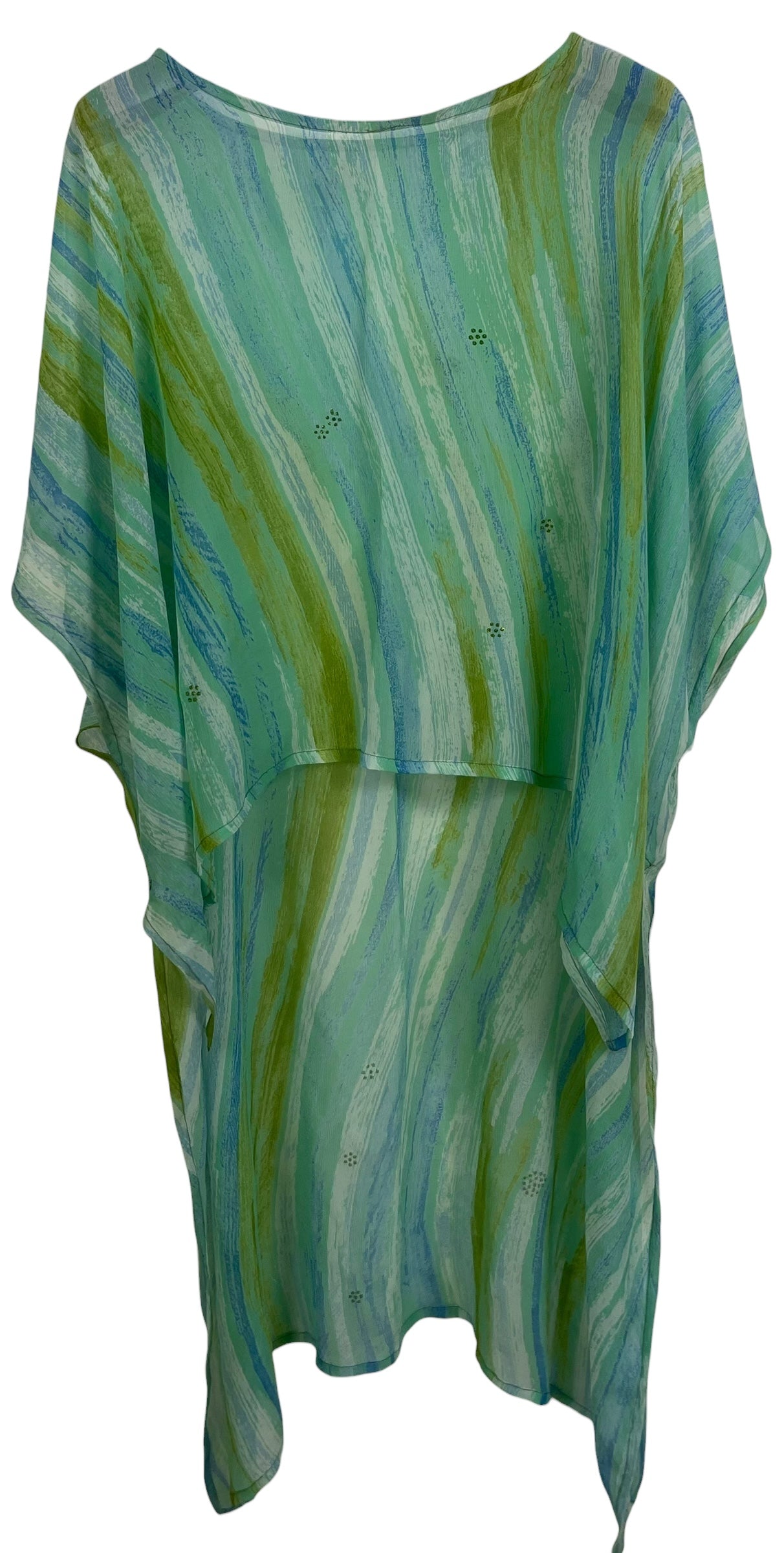 PREVIEW PCH8729 Very Sheer Avatar Pure Silk Hi Lo Top by MARCH2026 – Handmade ethical Hi Lo Top from sariKNOTsari using upcycled silk. Designed in Canada for travel and slow fashion, loved from Toronto to LA to Sydney.