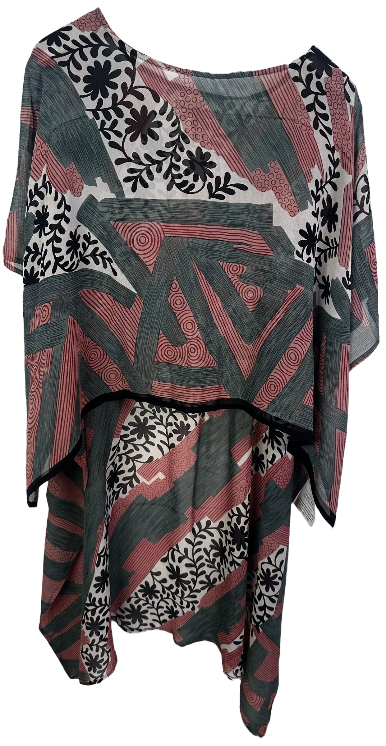 PRG6933 Sheer Wabi Sabi Pure Silk Hi Lo Top