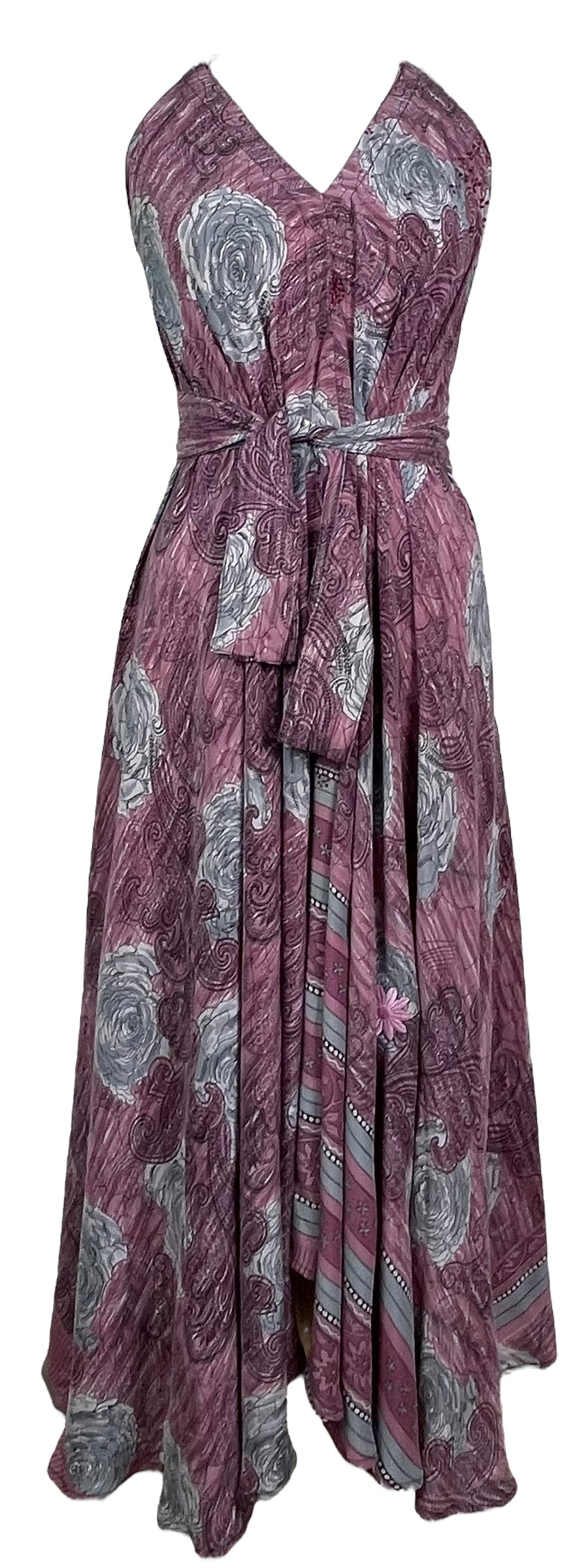 PRC7760 Avatar Pure Silk Maxi Dress with Belt