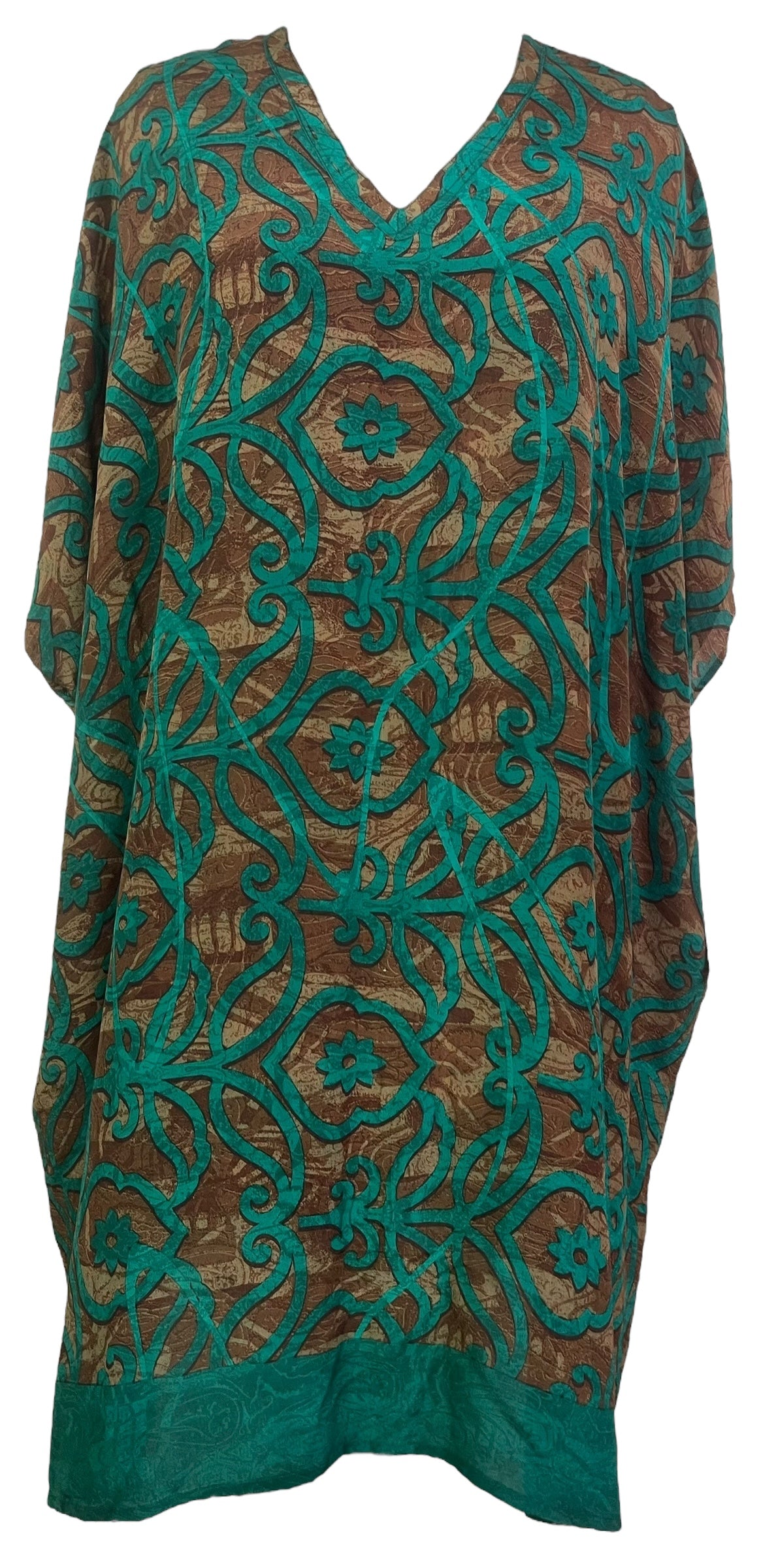PRC7768 Avatar Pure Silk Midi Length Kaftan