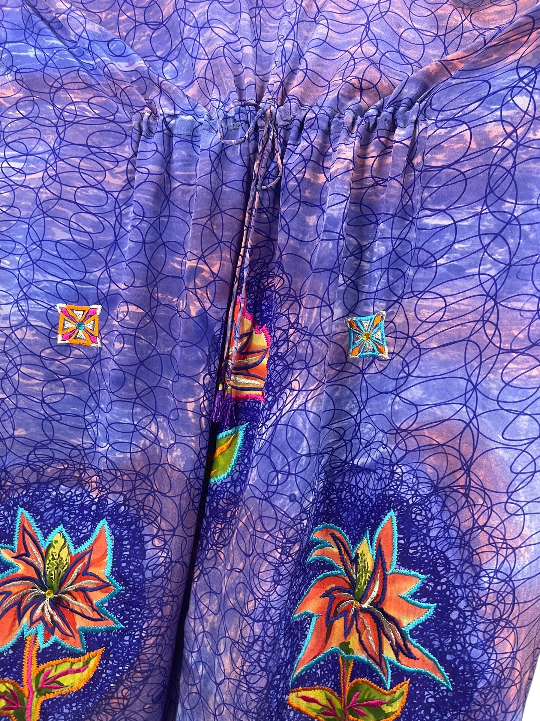 PRC6775 Wabi Sabi Pure Silk Maxi Kaftan