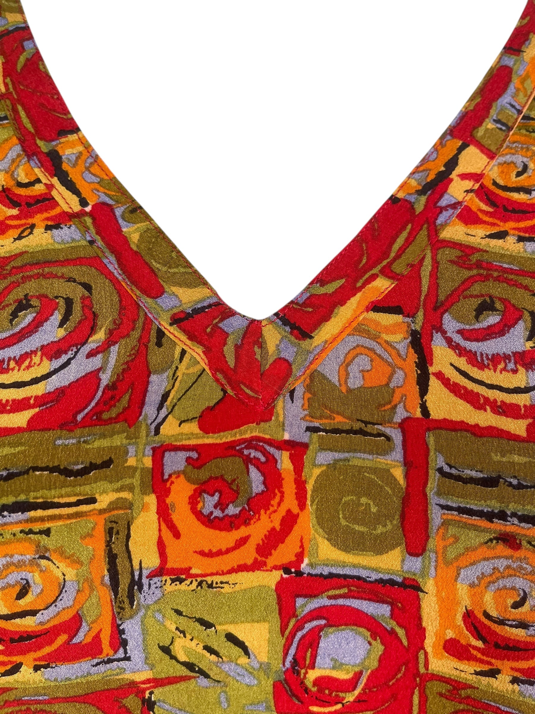 PRC8468 Avatar Pure Silk Long Tunic with Side Ties