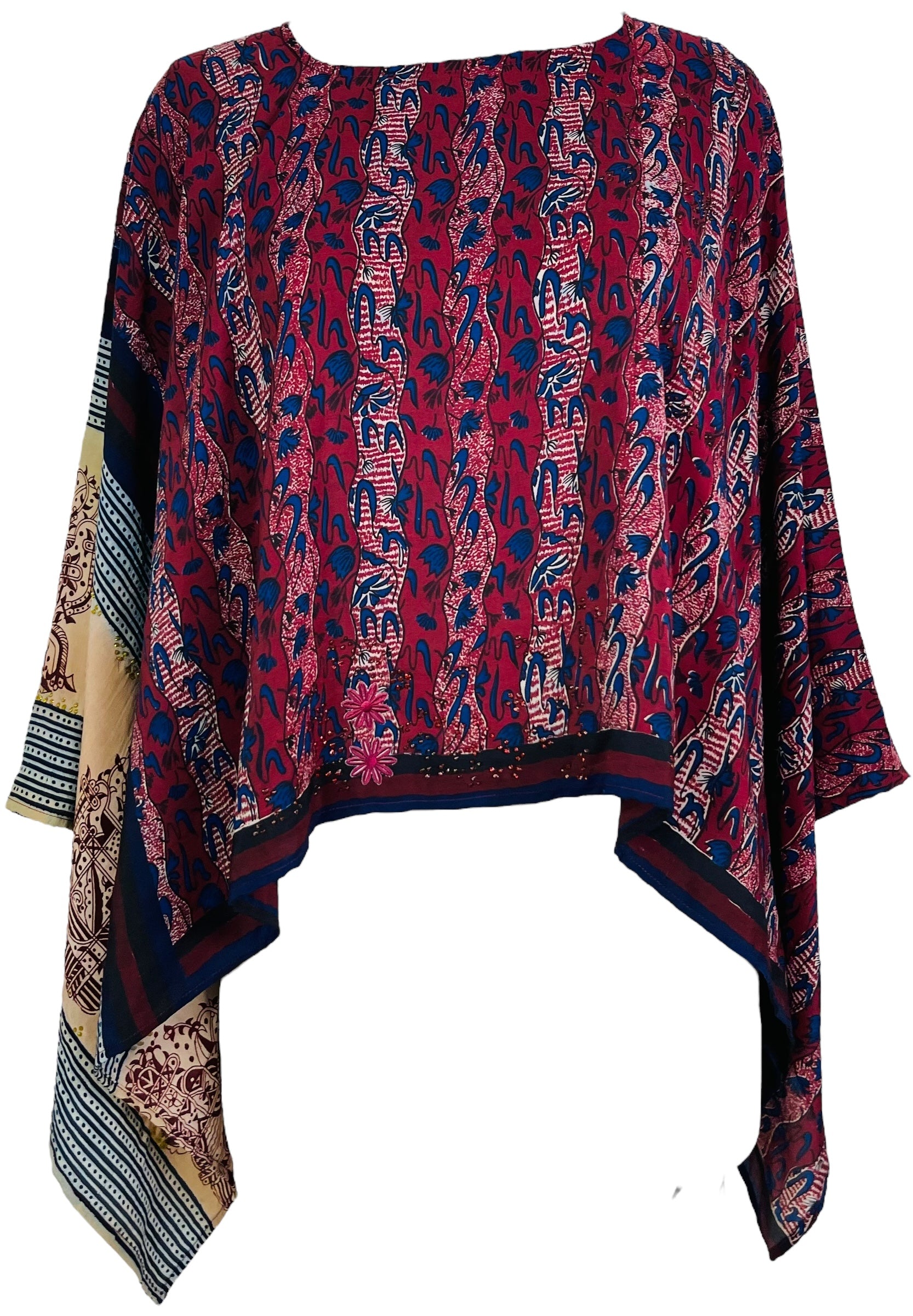 PRC7450 Wabi Sabi Pure Silk Capelet Poncho