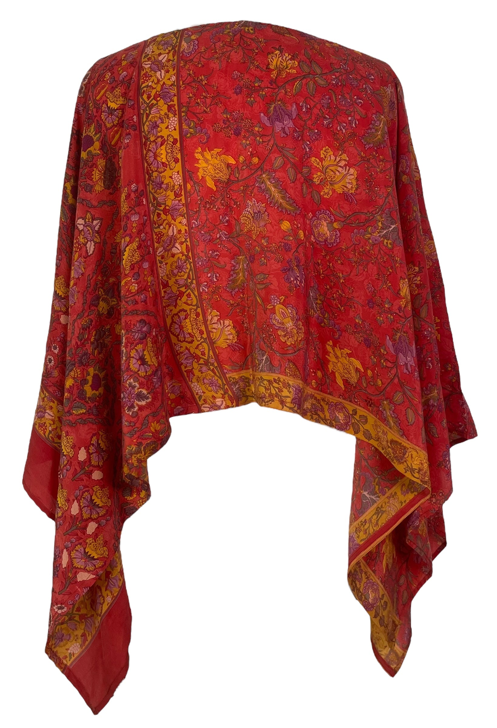 PRC7851 Avatar Pure Silk Capelet Poncho