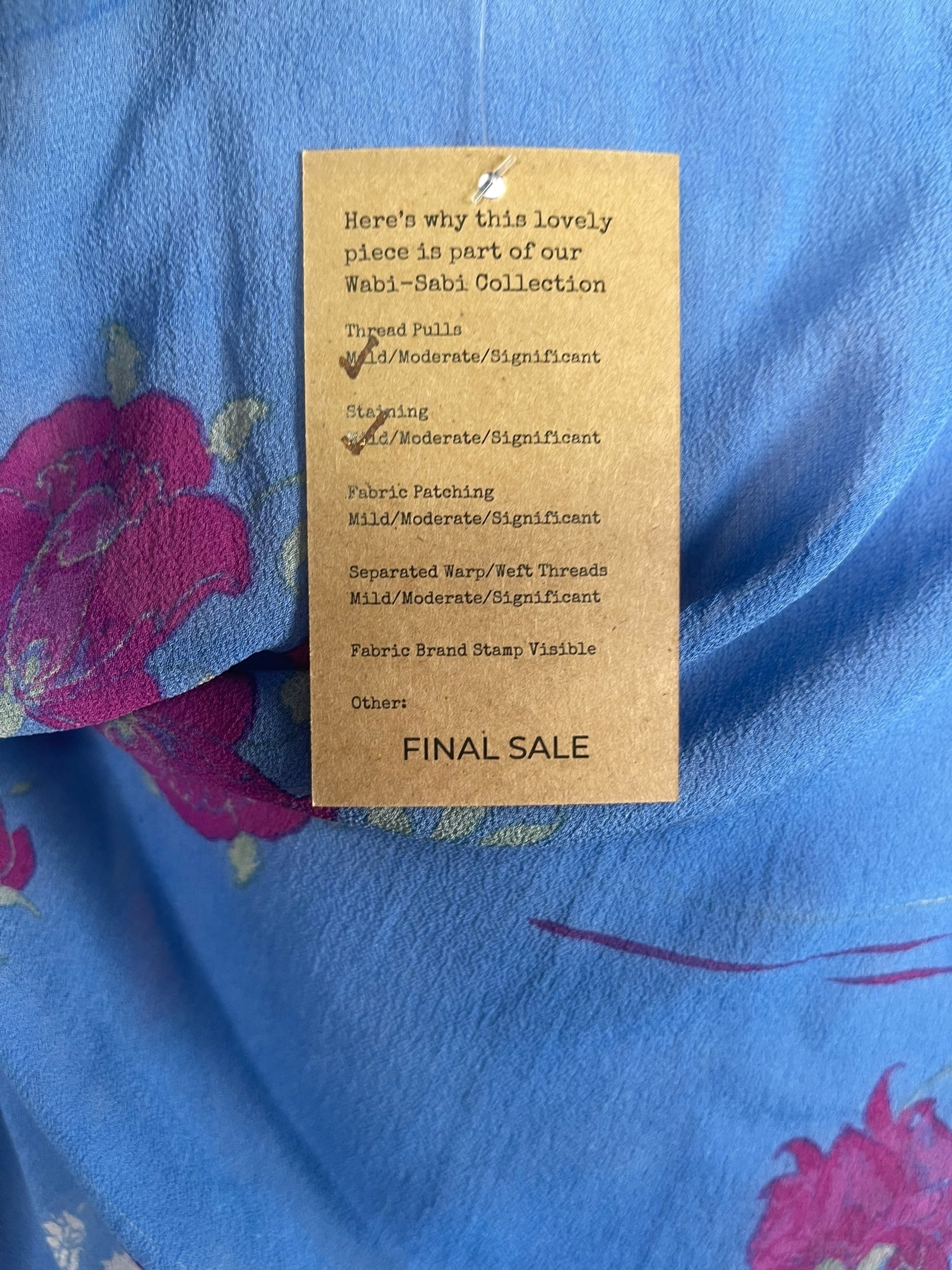 PRG7857 Sheer Wabi Sabi Pure Silk Short Kaftan Tunic With Slits