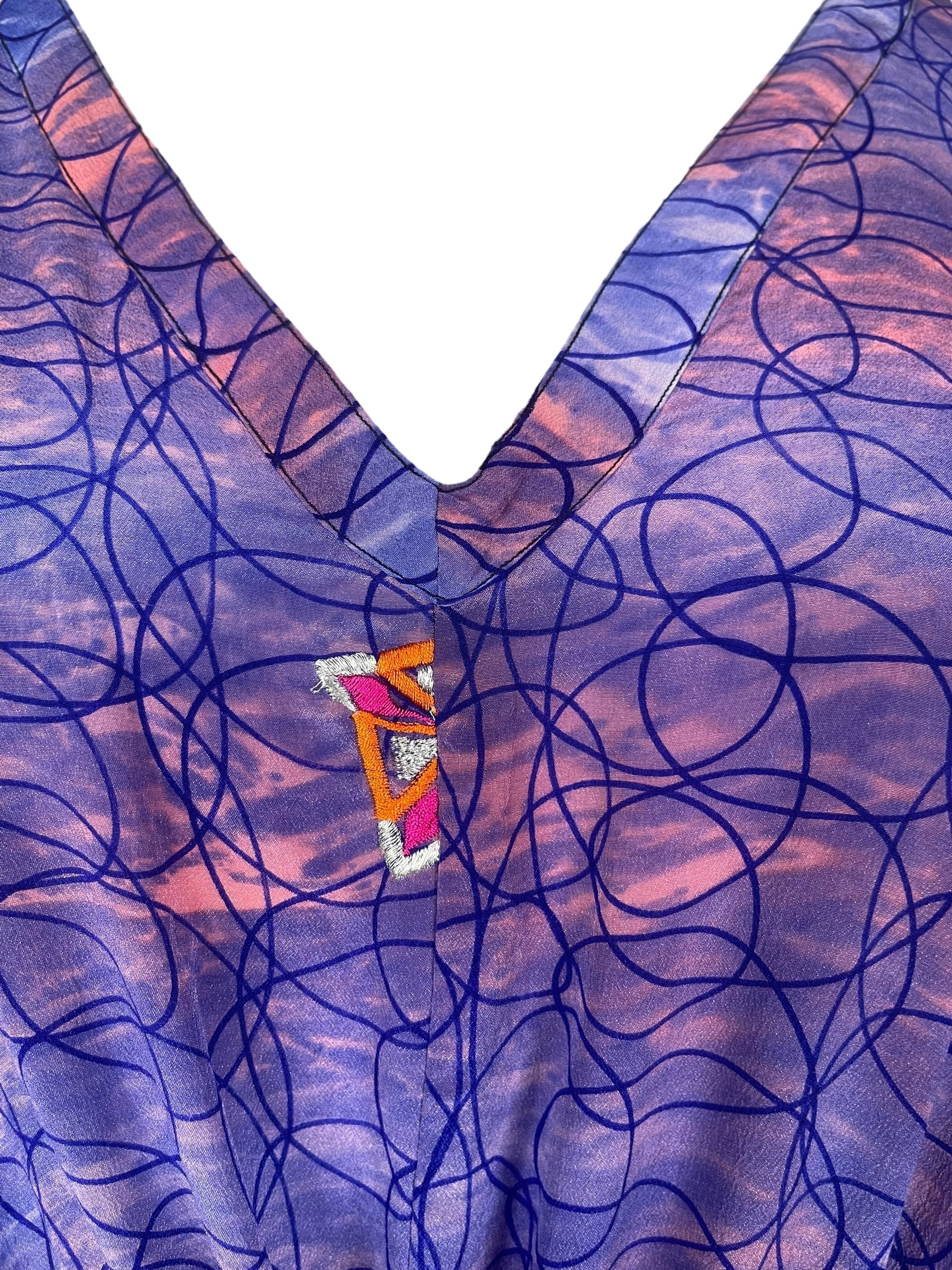 PRC6775 Wabi Sabi Pure Silk Maxi Kaftan