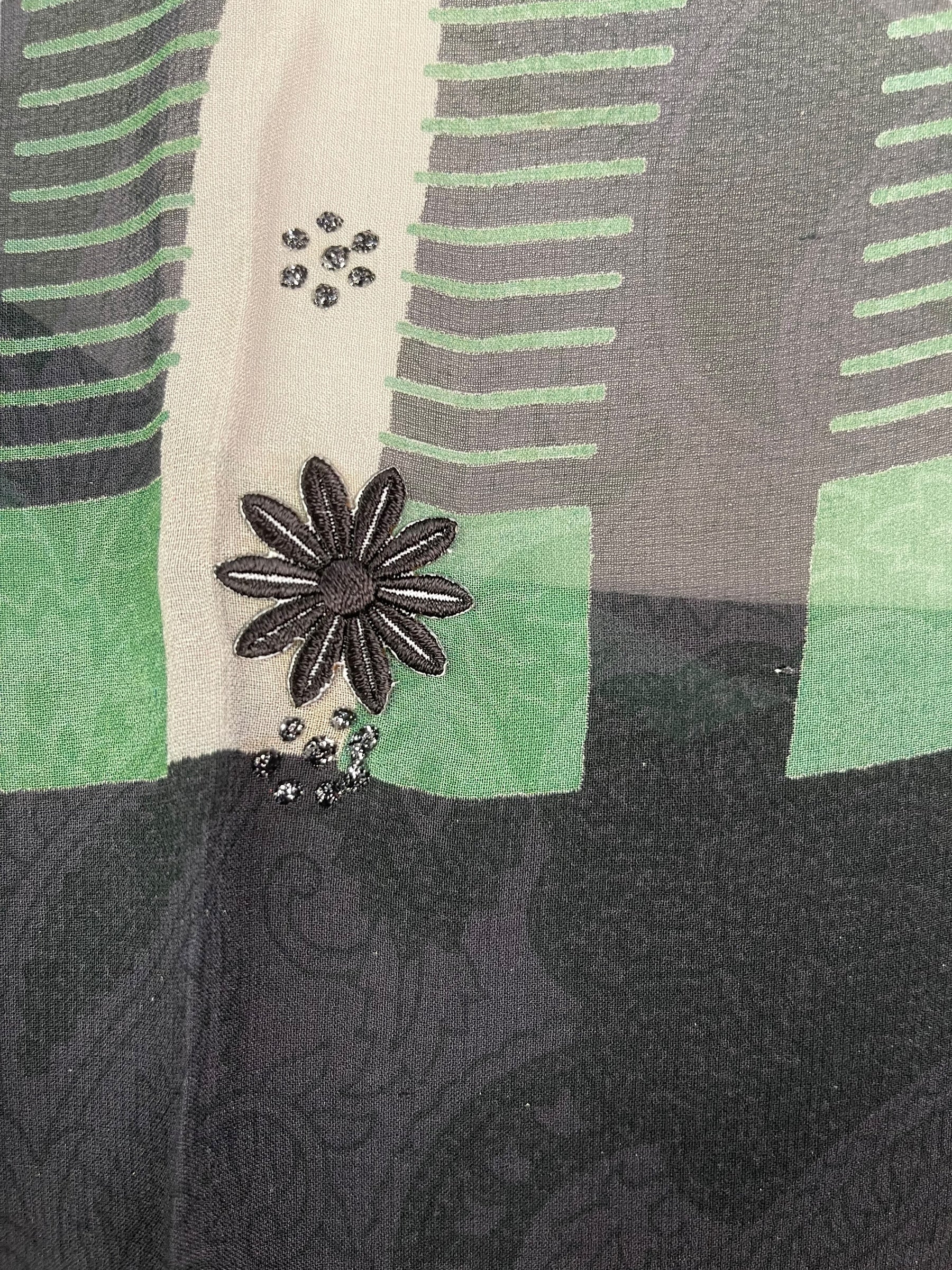 PRG8100 Sheer Avatar Pure Silk Side Slit Top