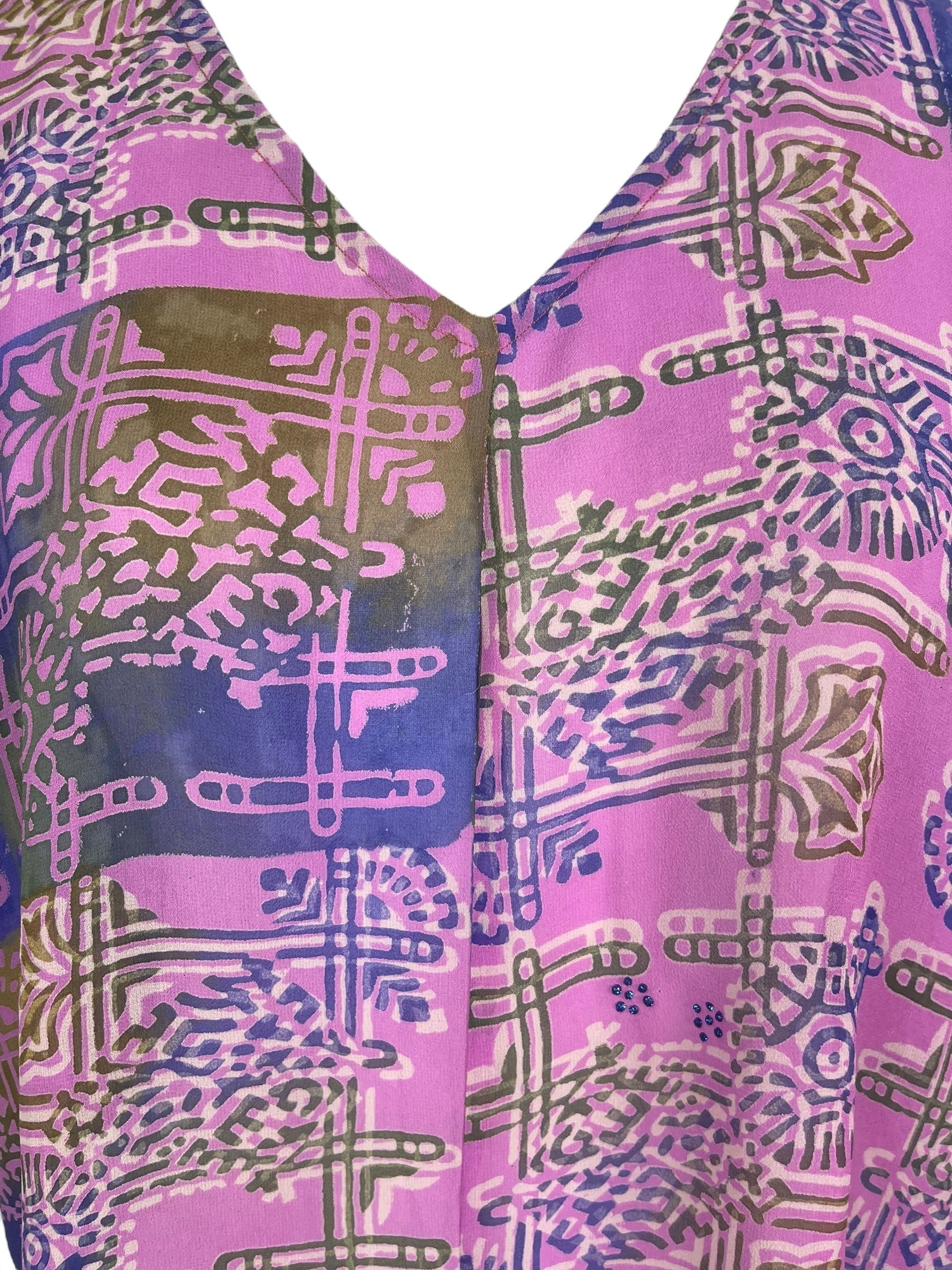 PRG8126 Sheer Avatar Pure Silk Waterfall Top