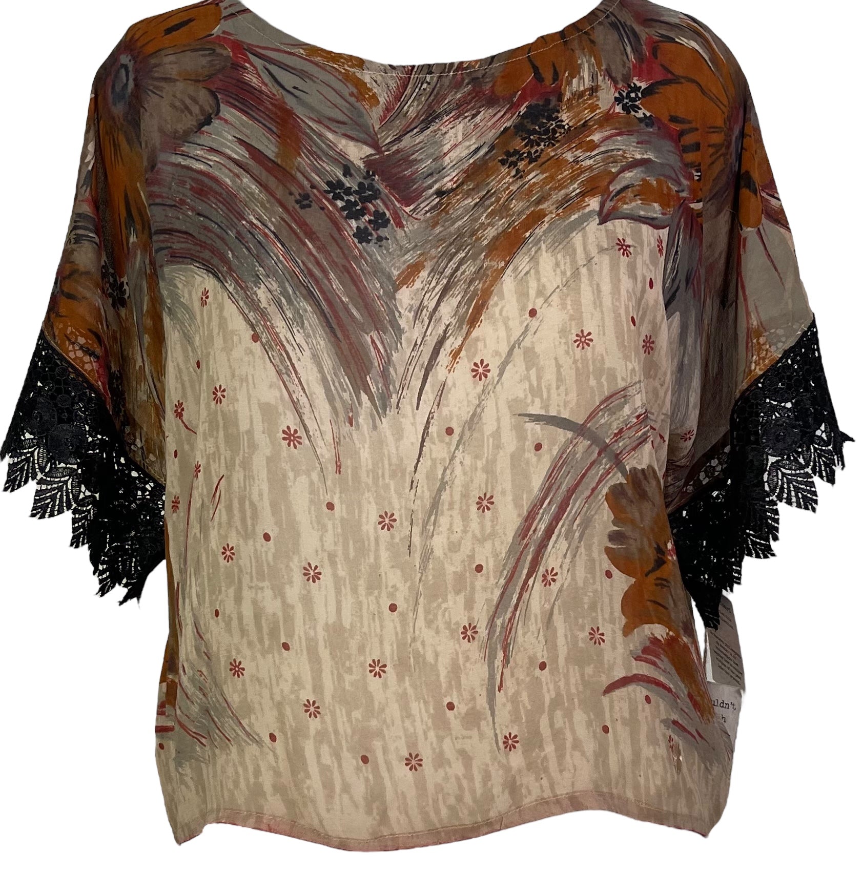 PRG7208 Sheer Wabi Sabi Pure Silk Boxy Top