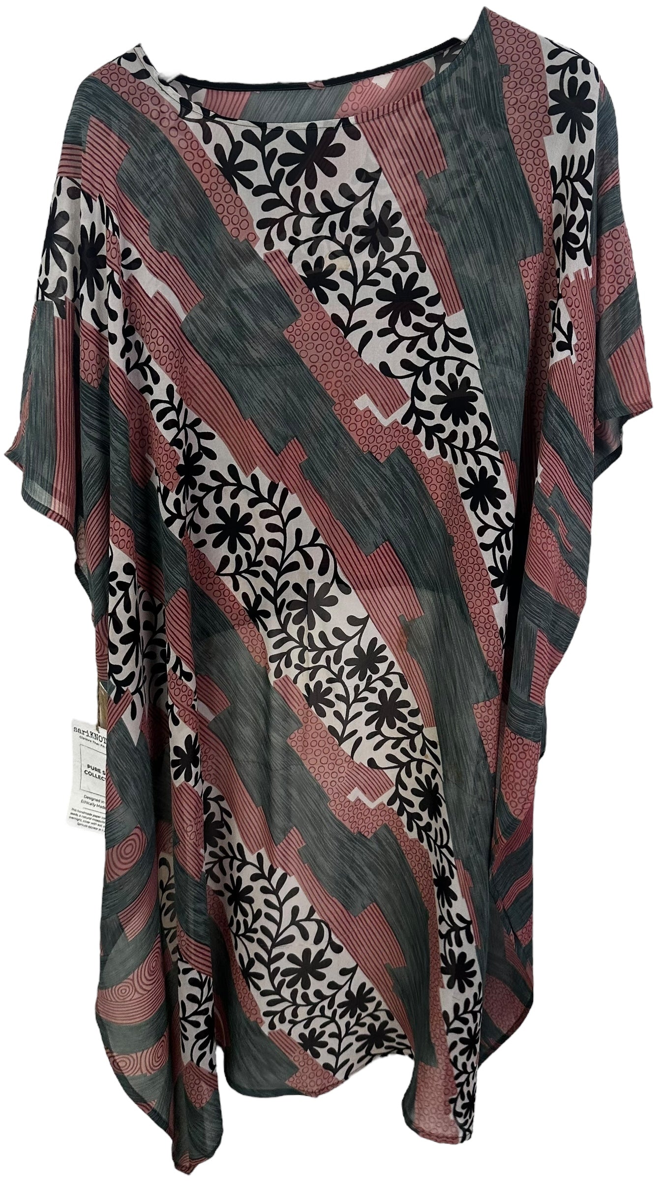 PRG6933 Sheer Wabi Sabi Pure Silk Hi Lo Top