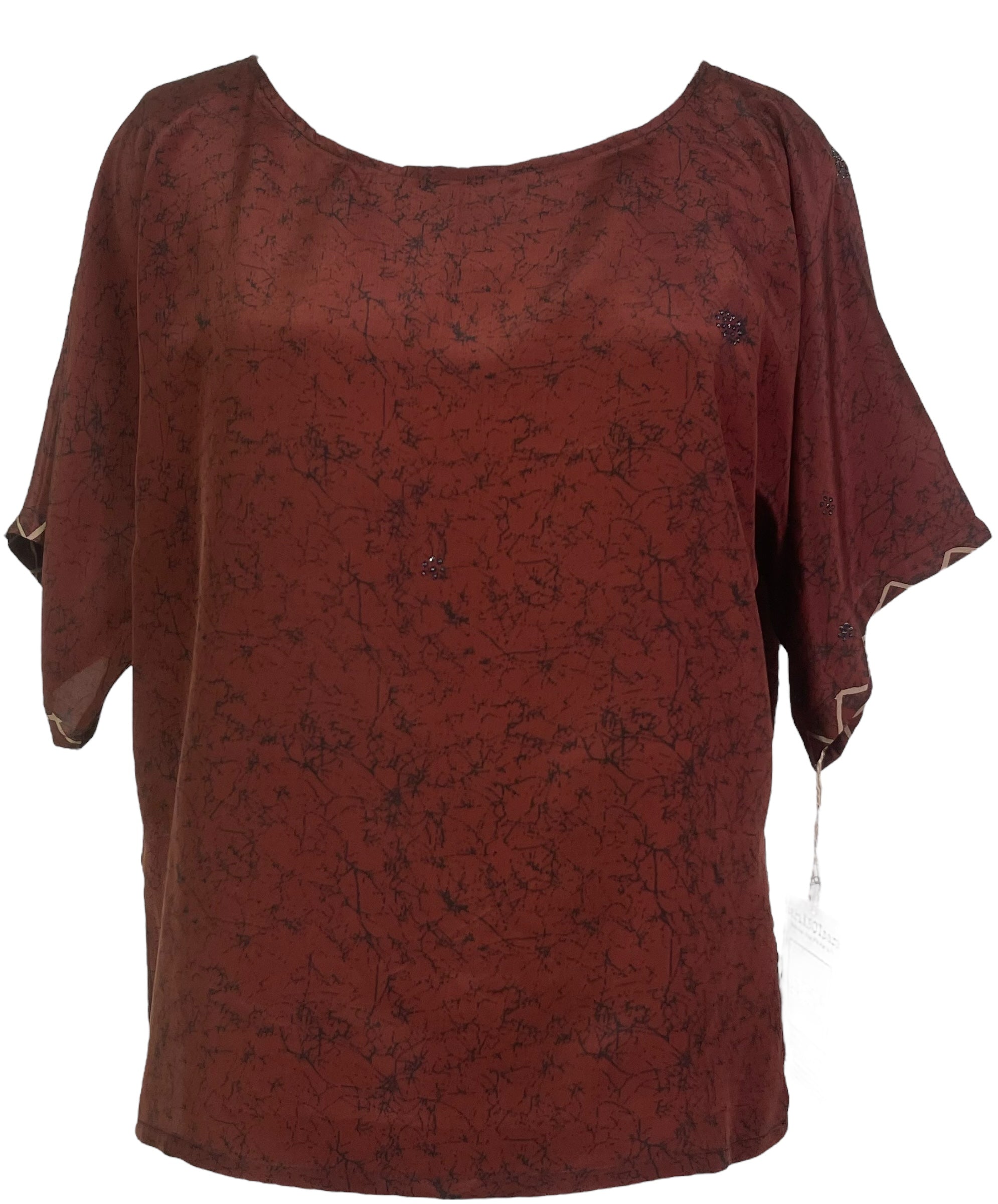 PRC6864 Avatar Pure Silk Side Slit Top