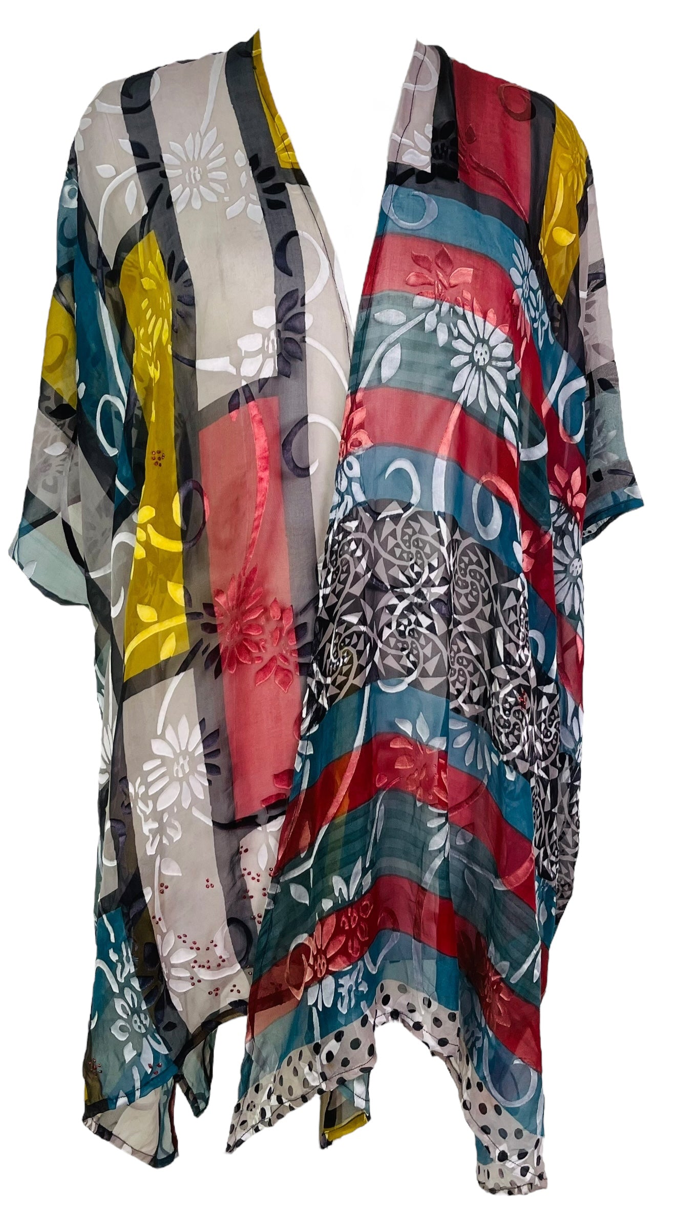 PRG7108 Sheer Wabi Sabi Pure Silk Cardigan