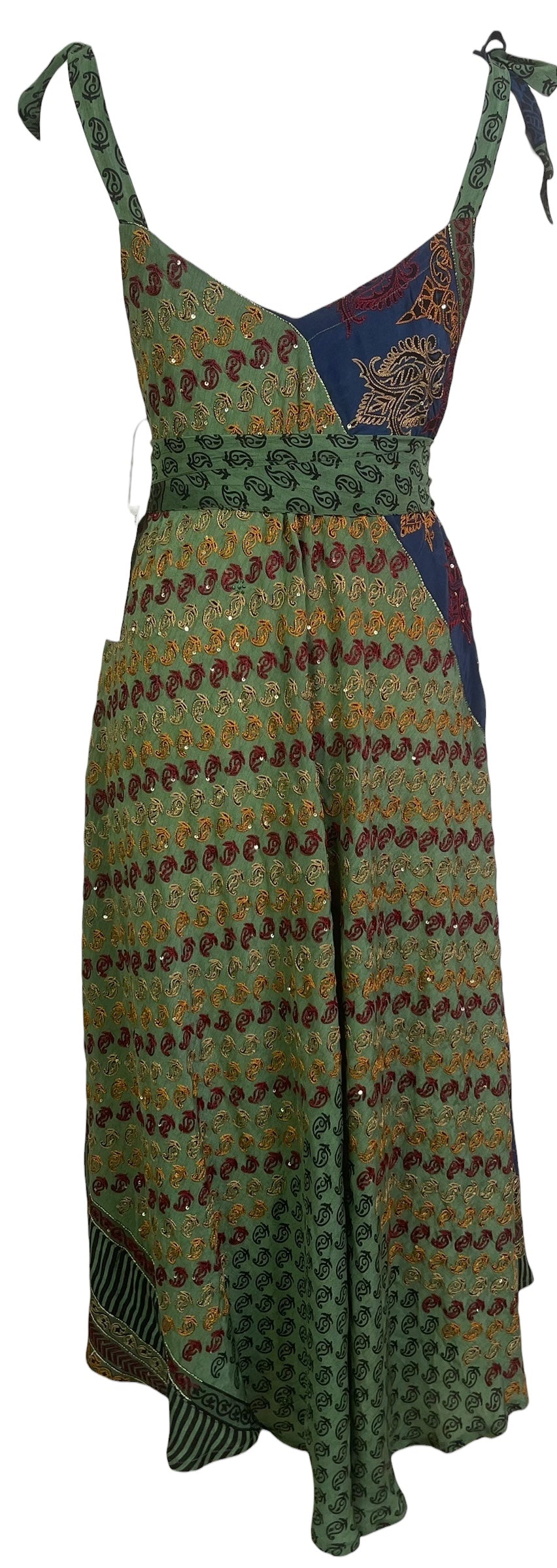 PRC8824 Avatar Pure Silk Maxi Dress with Belt