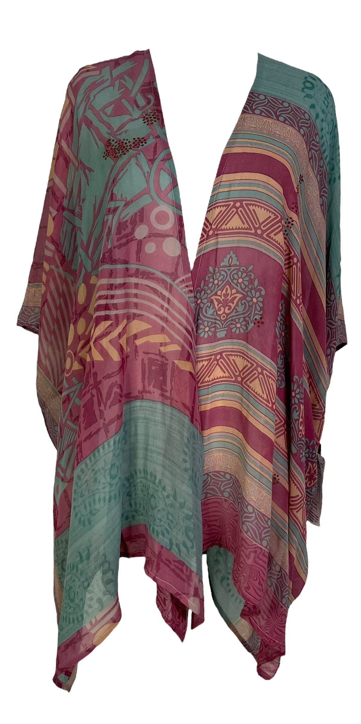 PRG7056 Sheer Wabi Sabi Pure Silk Cardigan